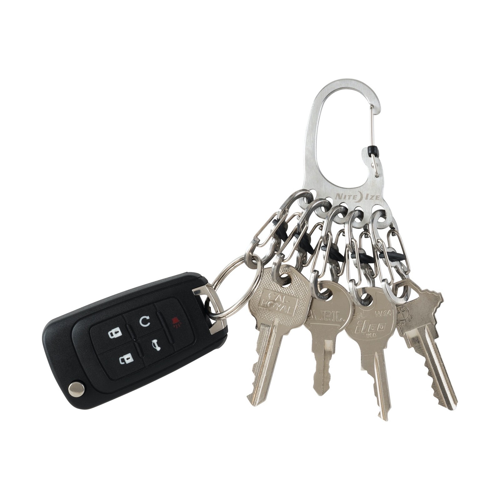Nite Ize BigFoot Locker Stainless Steel KeyRack – Stainless (6-Pack)