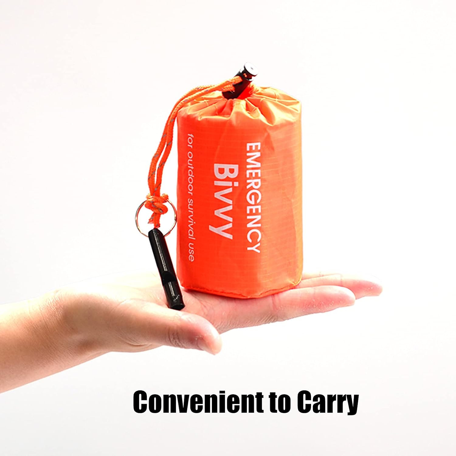 4 Pack Emergency Bag Survival Bivvy Sack with Whistles, Lightweight Portable Eme