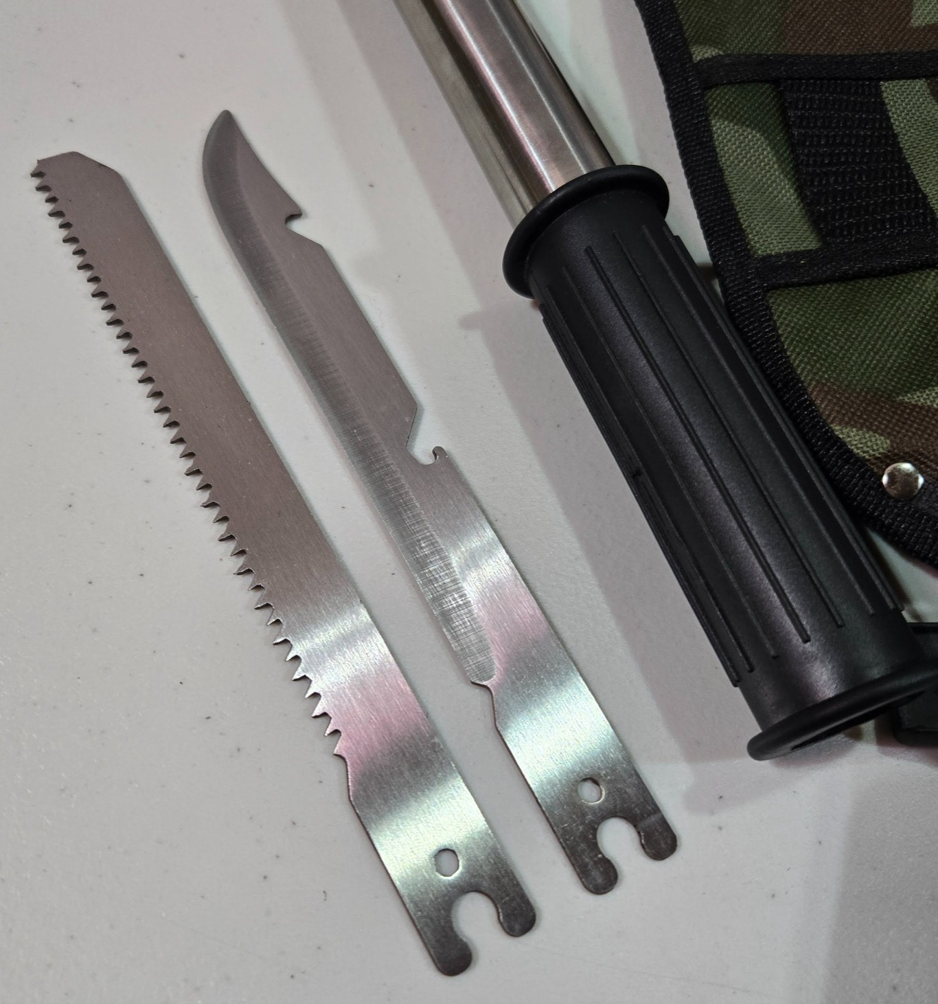 Emergency Backpacking Camping Hiking Knife Shovel Saw Gear Kit with Cover
