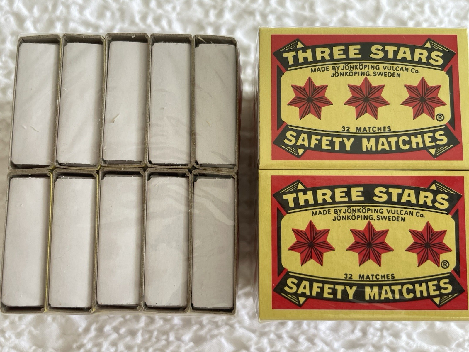 Swedish Camping Matches Three Stars Safety Matches 2 Packages-10 Boxes Per Pack