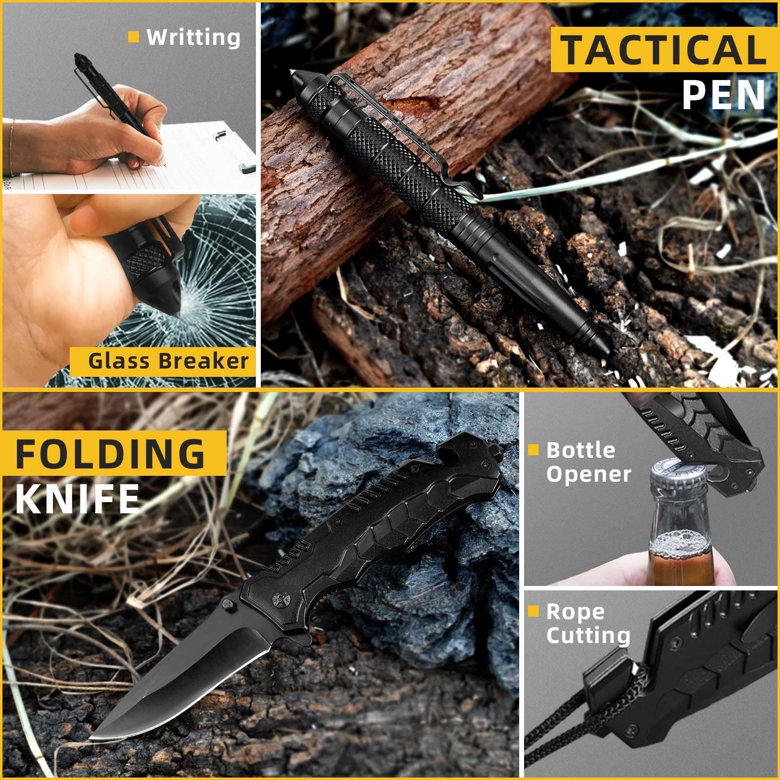 Gifts for Men Dad Husband – Fathers Day, Anniversary survival kit, black