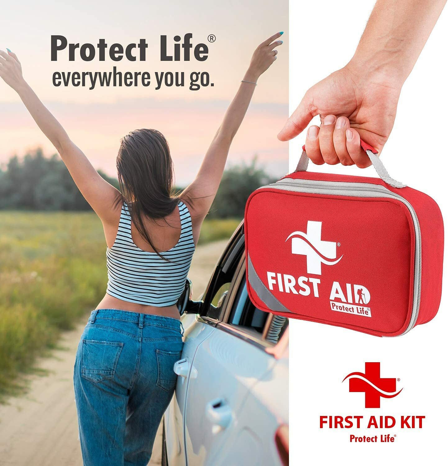 Emergency First Aid Medical Trauma Kit Camping Travel Survival Prep 250 Pieces