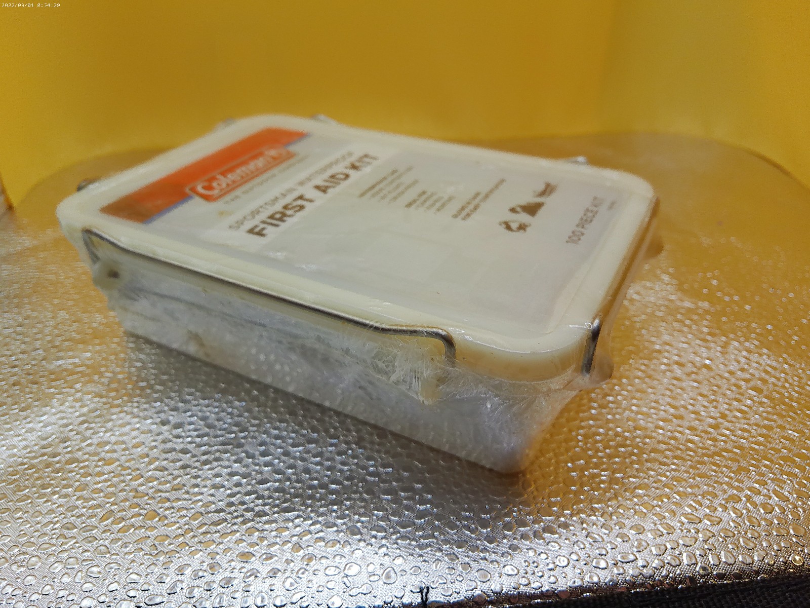 Coleman first aid kit NOS sealed vintage camping outdoors sportsman waterproof