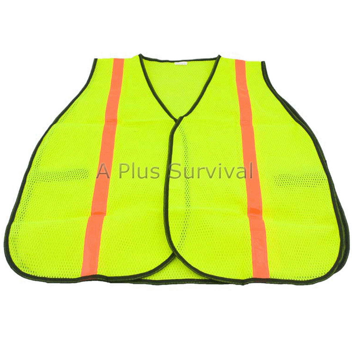 Yellow Mesh Safety Vest with Reflective Strips