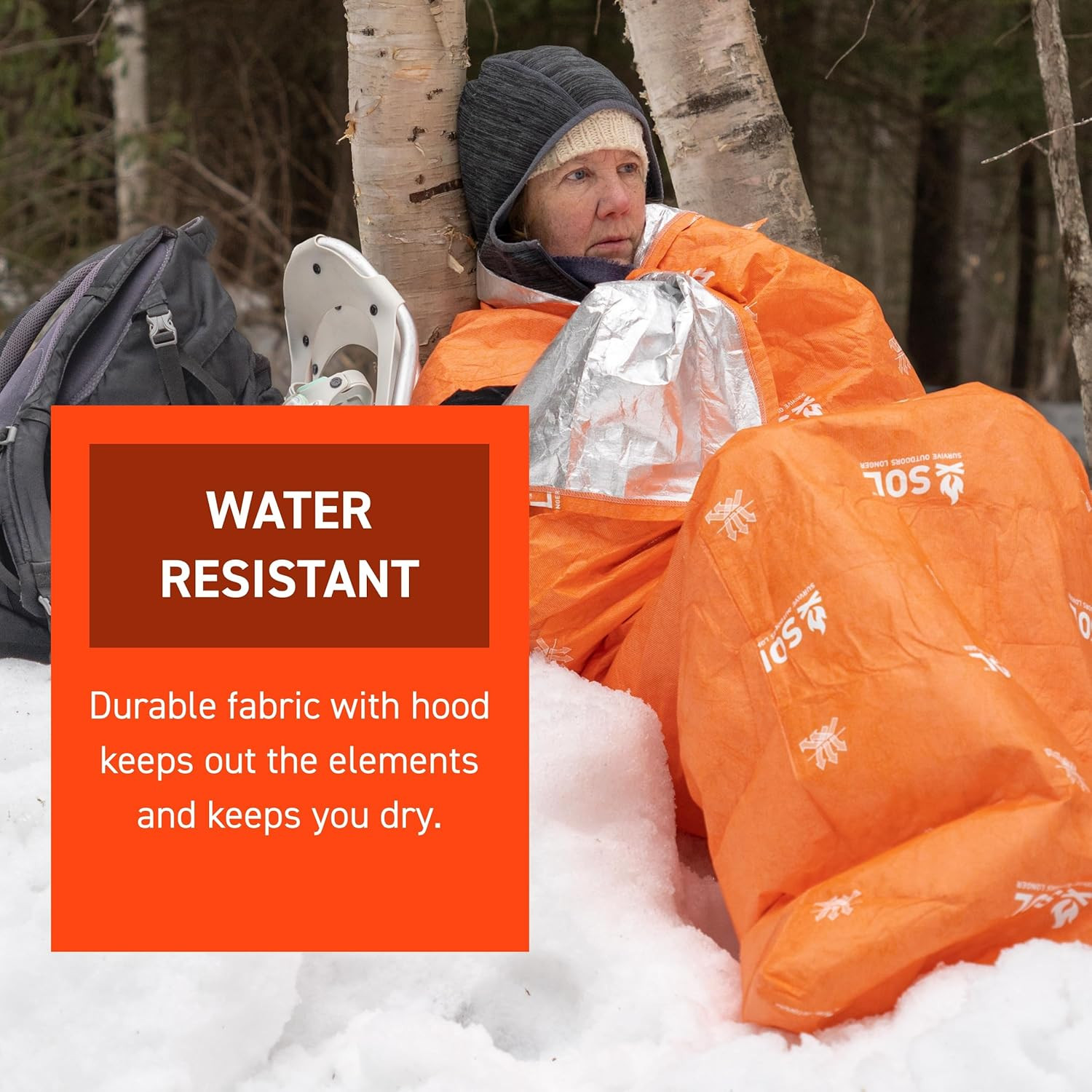 SOL Escape Lite Bivvy – Reflects up to 70% Body Heat – Waterproof Emergency Blan