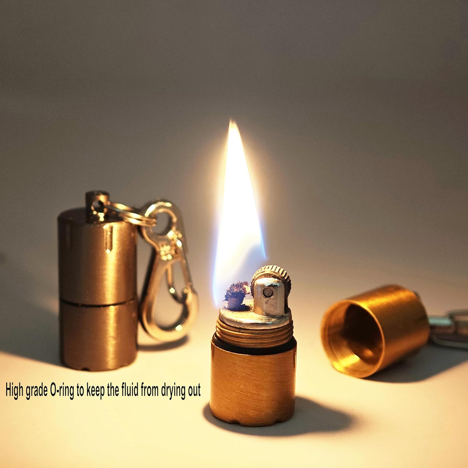 2 Pack Black Gold Keychain Peanut Lighter EDC Mini Waterproof Lighter For