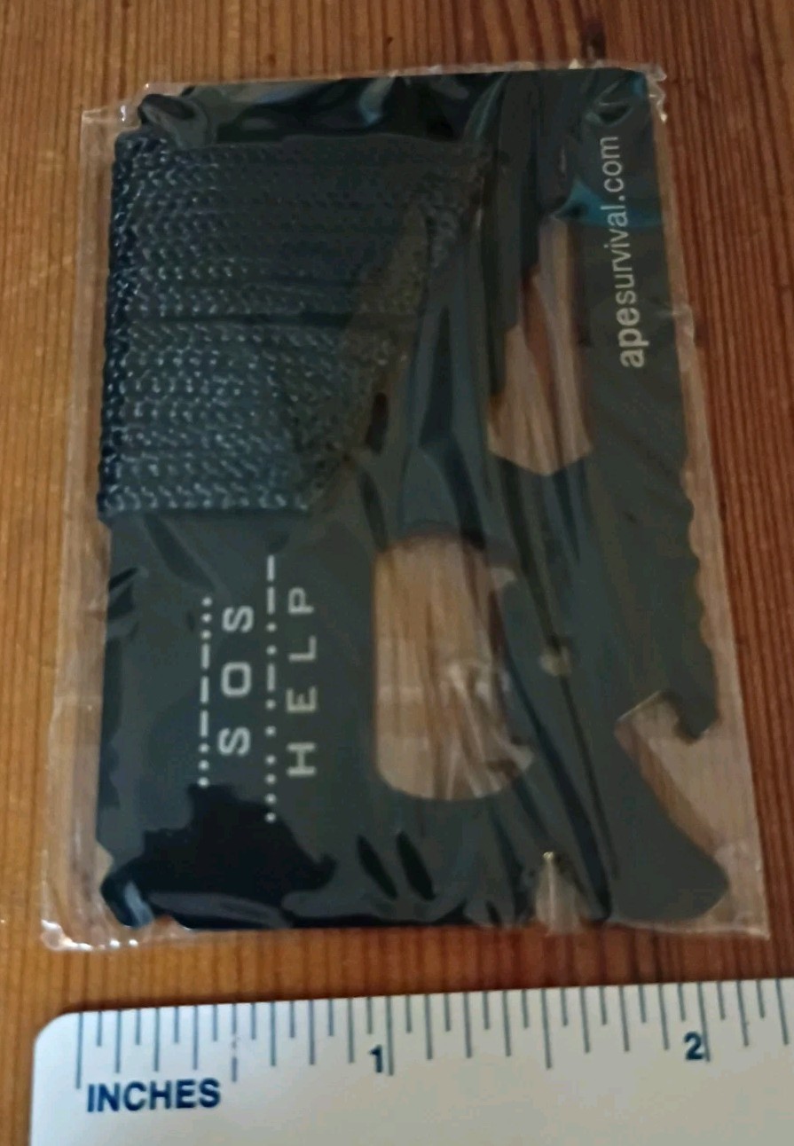 (NEW) APE SURVIVAL 15 in 1 Keychain Tool Camping Outdoor Hiking FREE US SHIP