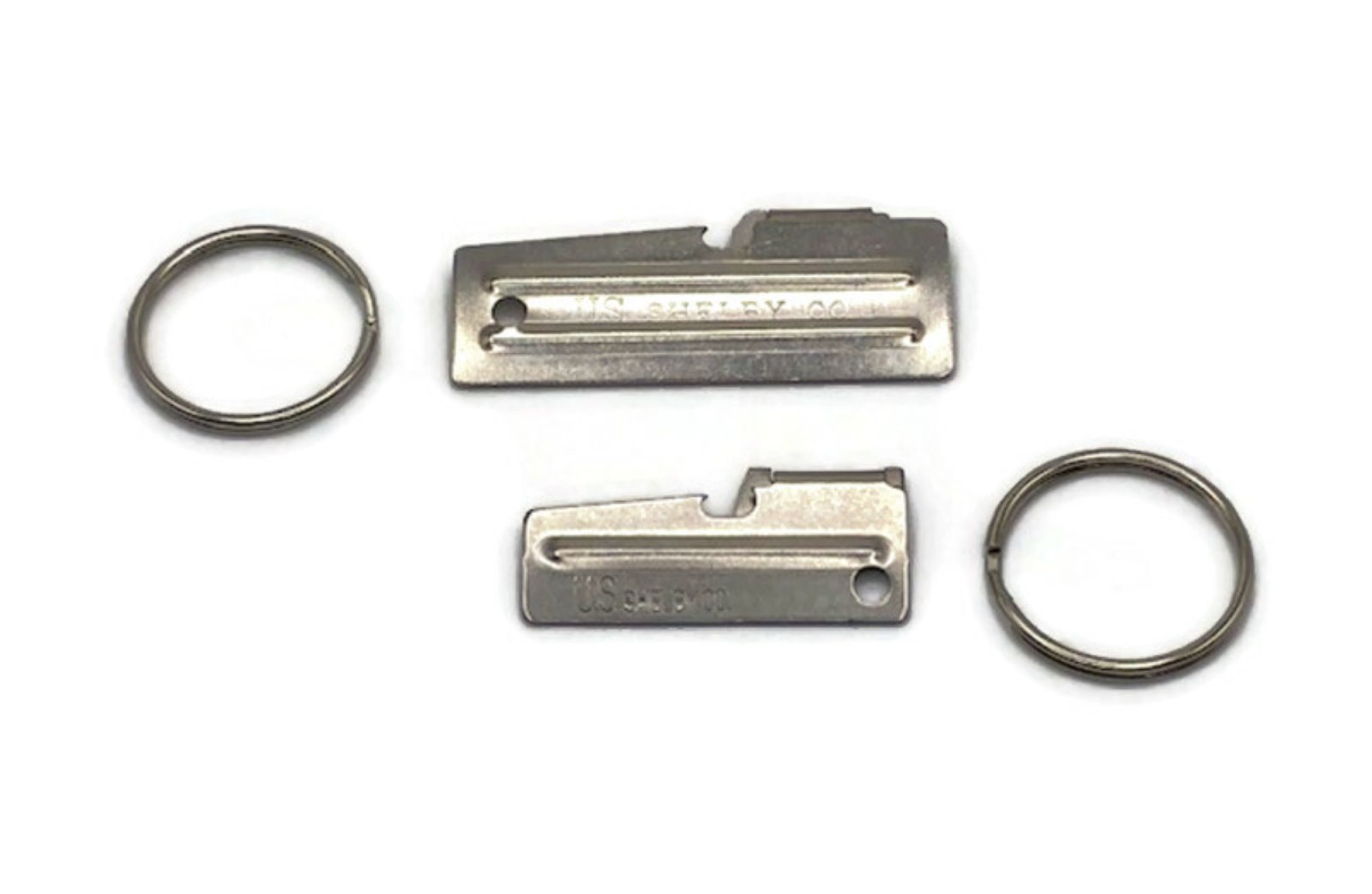 US Military Issue P38 & P51 Can Openers With 4½” Key Chain Or 1″ Key Ring