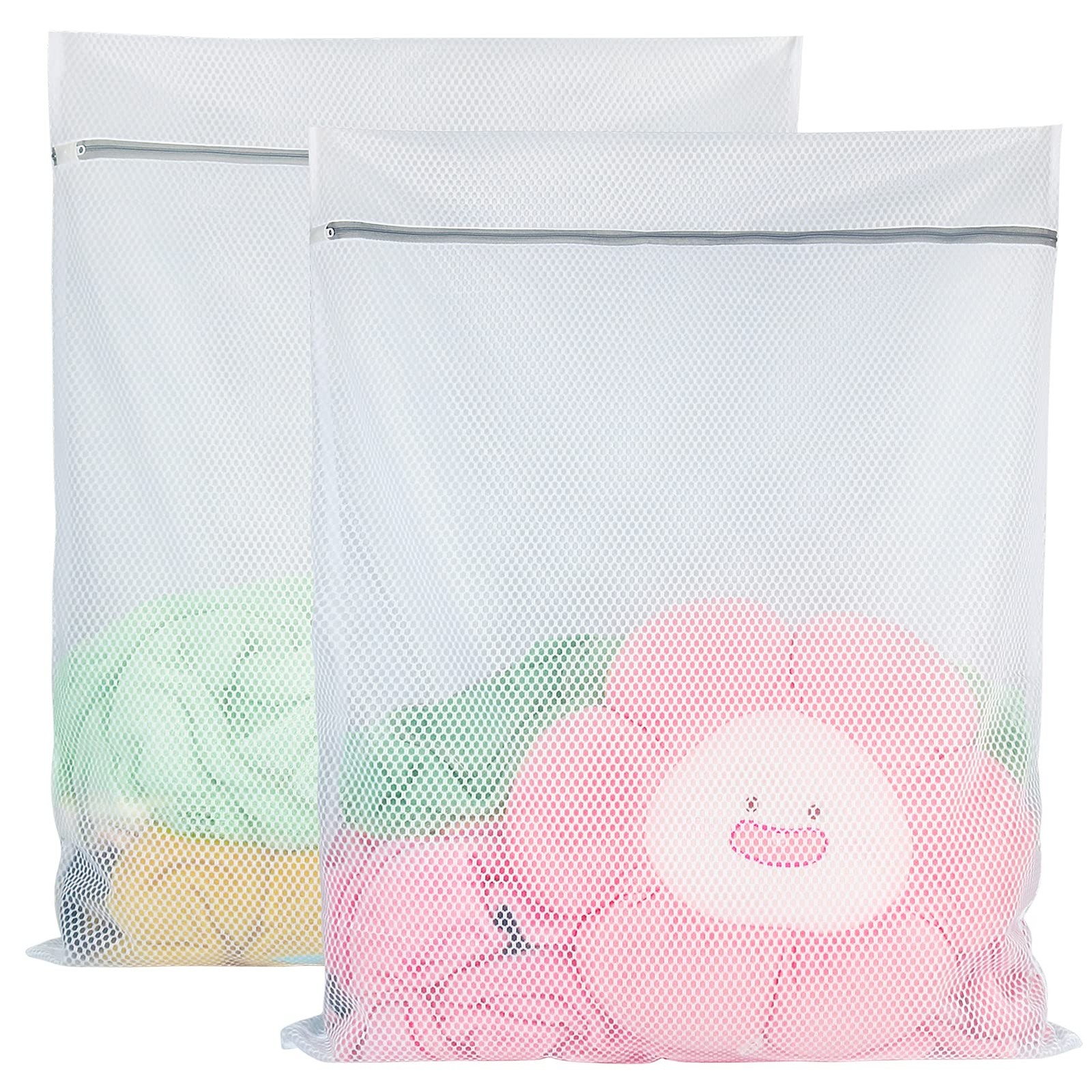 Vivifying Extra Large Mesh Laundry Bag, 2 Pack XXL 2XXL(27″ x 35″), White