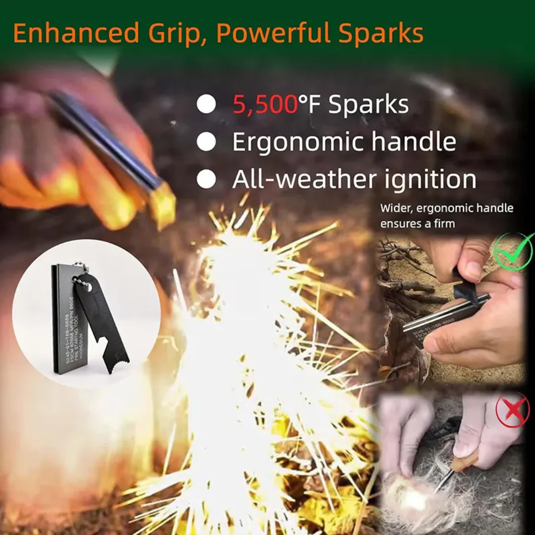 Compact Survival Fire Starter Kit – All‑in‑One Ignition and Cooking