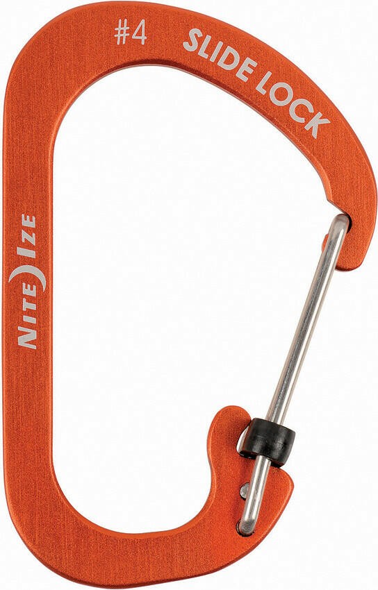 New Nite Ize Carabiner SlideLock No4 Orange N04045 Carabiner SlideLock #4. 3.13″