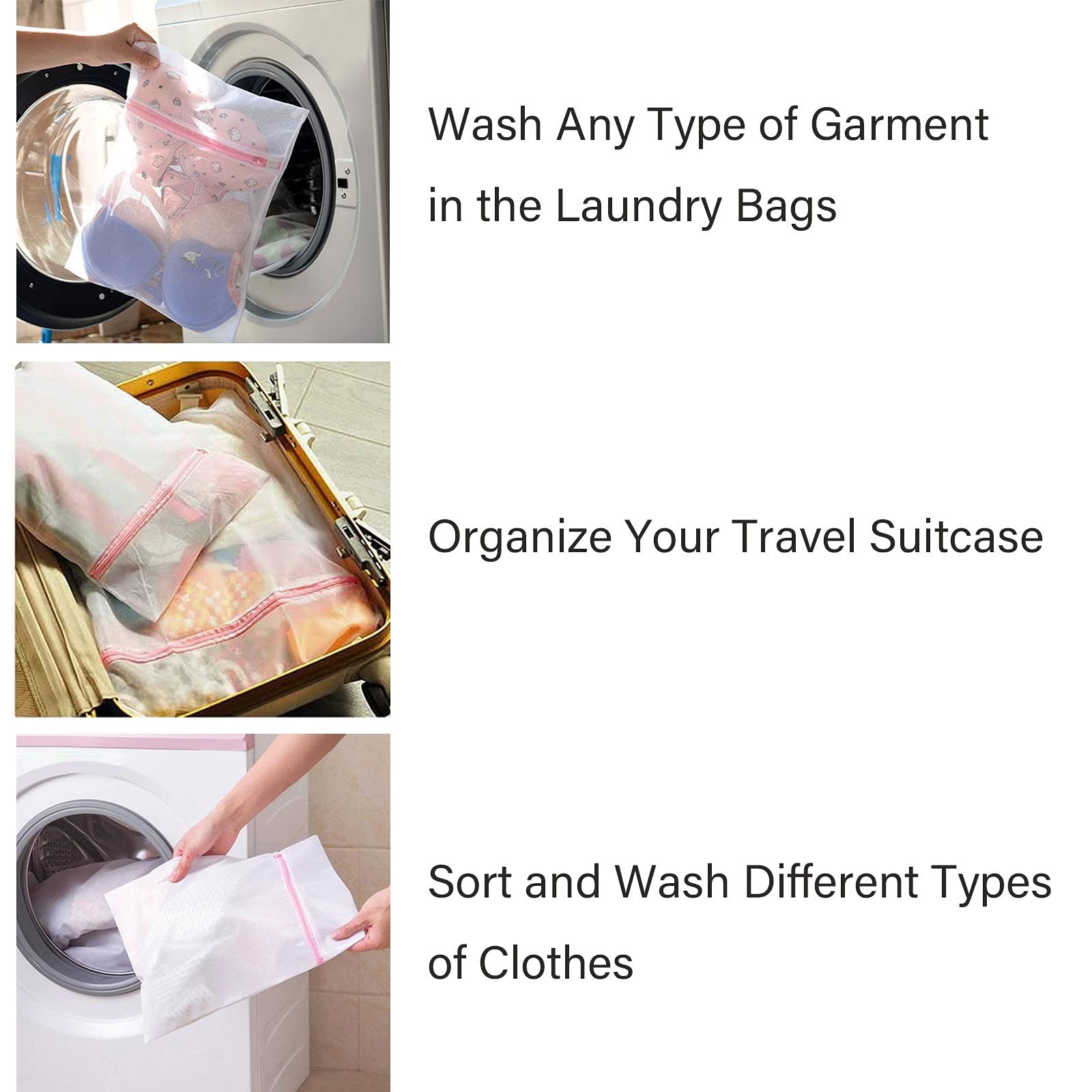 Casaphoria Bra Laundry Bags for Extra Large, green、yellow、red、blue and black