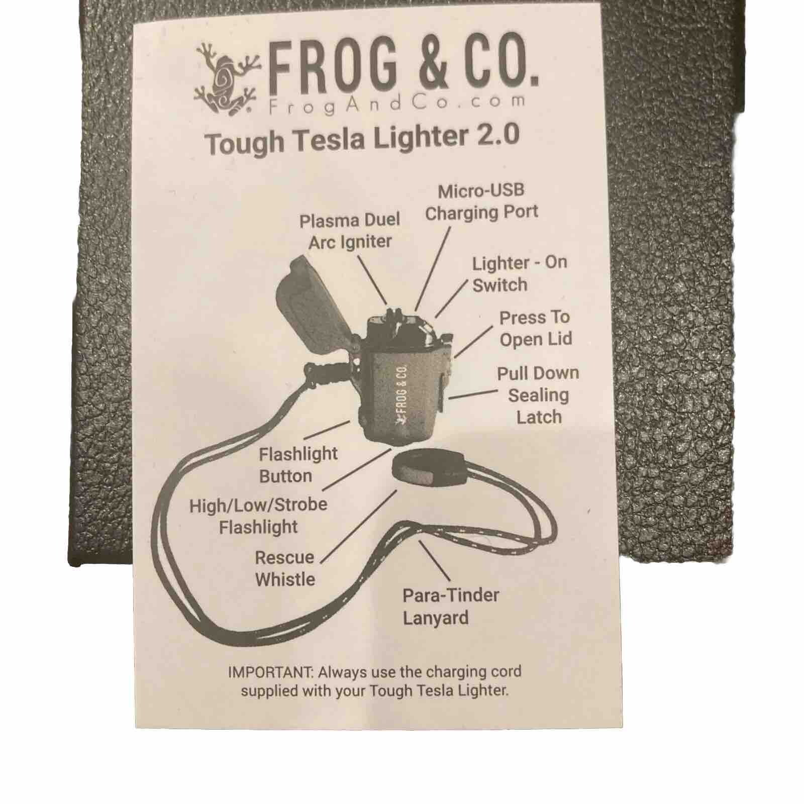 Survival Lighter Plasma – Wind/Waterproof Flashlight Rescue Tinder Whistle NEW