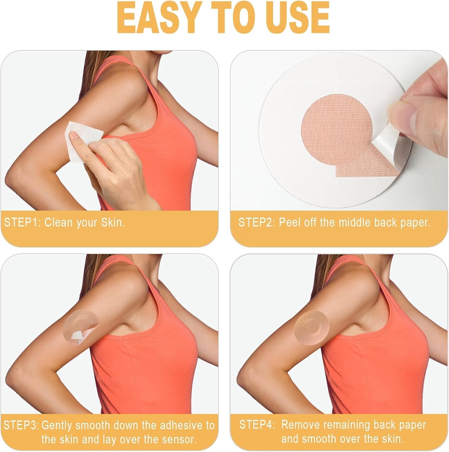Freestyle Sensor Adhesive Bandage Patches for Libre 3 Cover Waterproof 30
