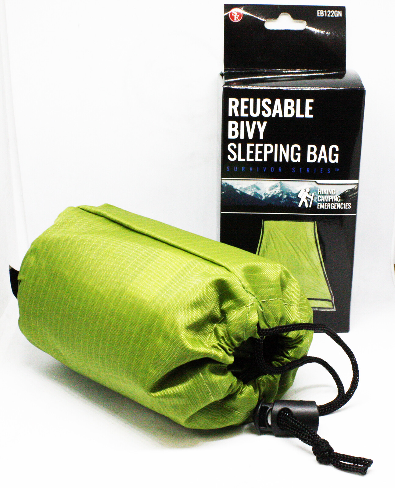Solo Backpacking Emergency 9 in 1 Survival Kit with Sleeping Bag Bivy Sack Camp