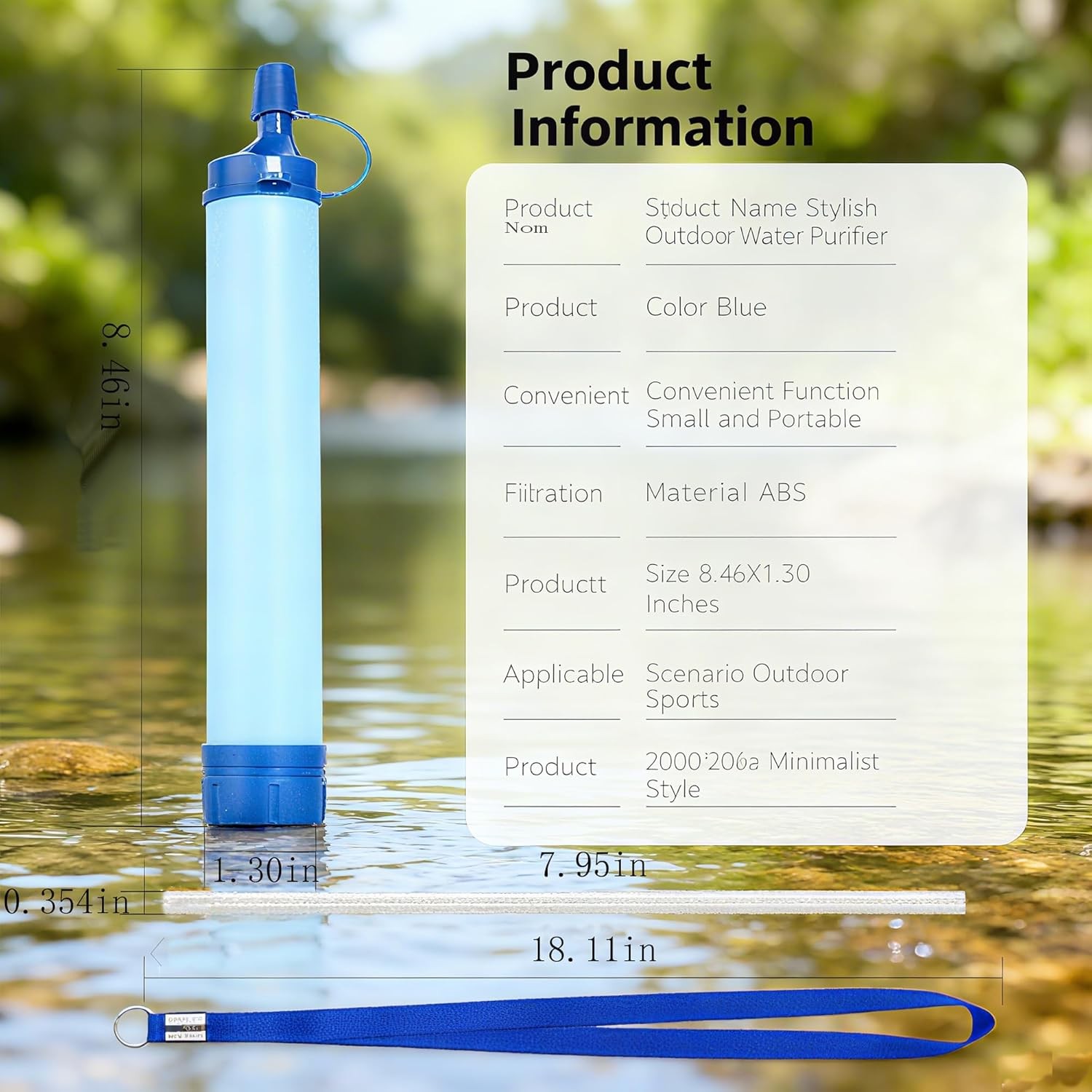 Personal Water Filter Straw – Portable Survival Filtration Gear & Family Travel
