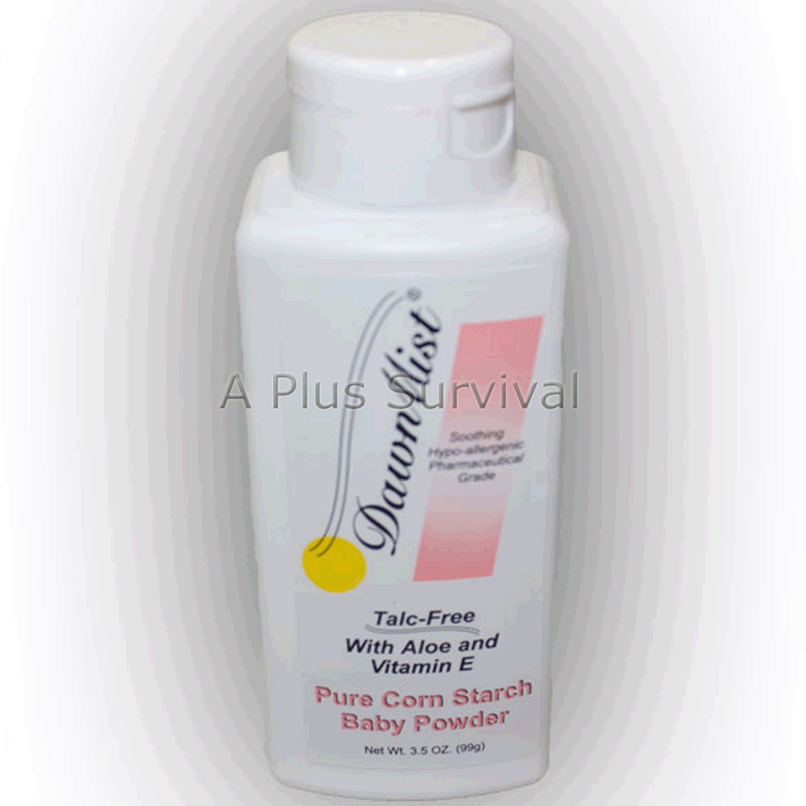 Corn Starch Baby Powder Talc-Free 3.5 oz Aloe Vitamin E First Aid Survival Kits