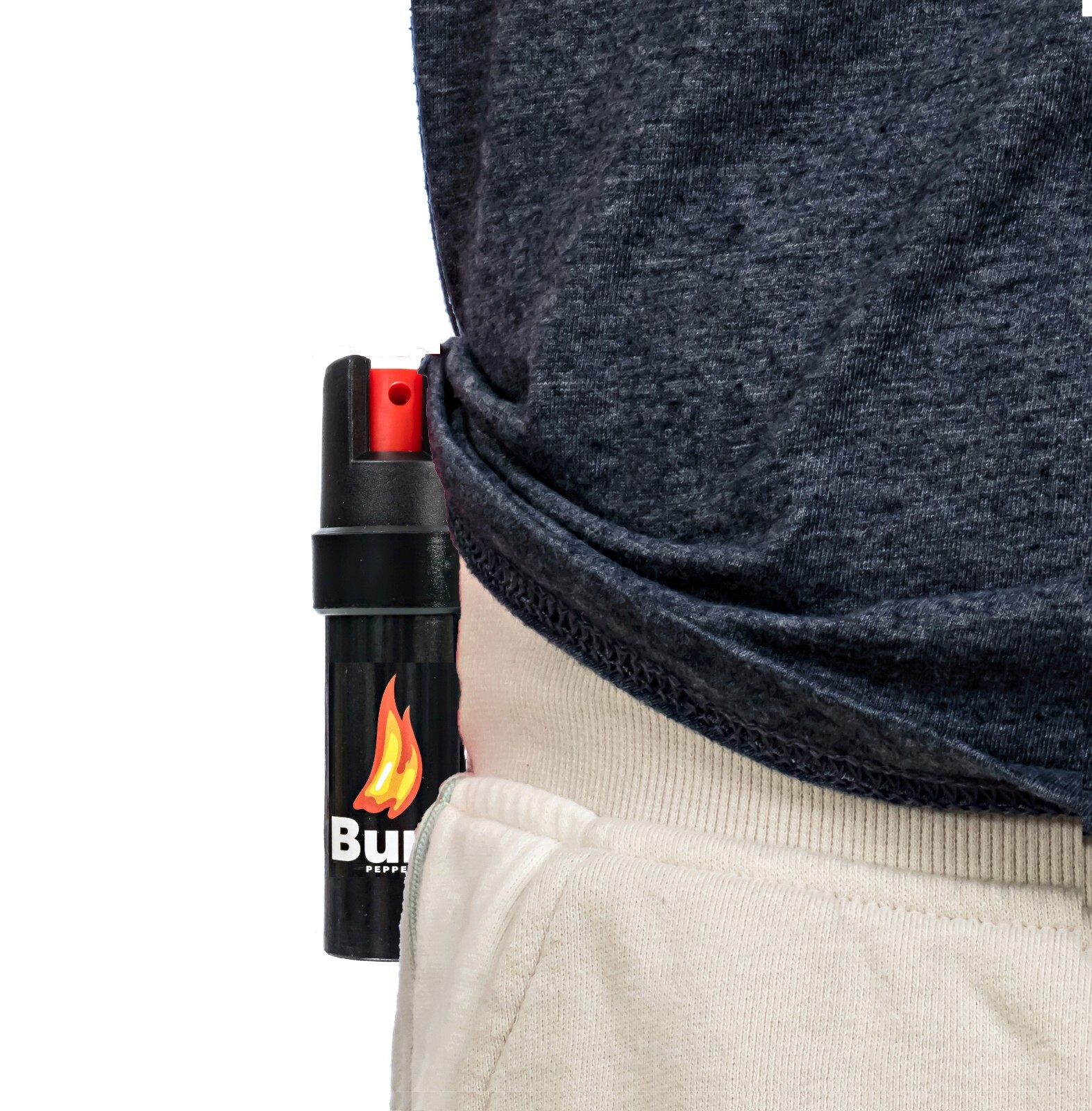 2 Pack Burn Pepper Spray for Self Defense 0.84 fl oz with Security Clip