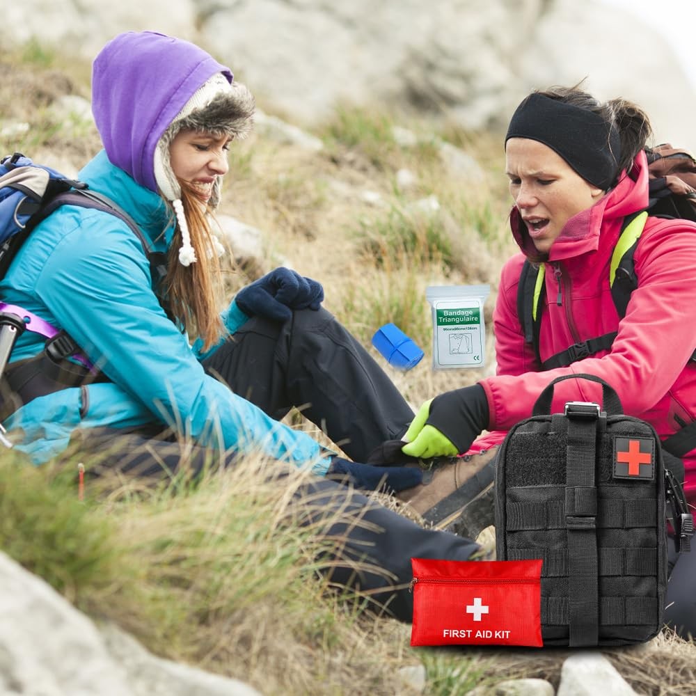 First Aid Kit, Survival Kit with Survival Tool, Emergency Backpack Filled…