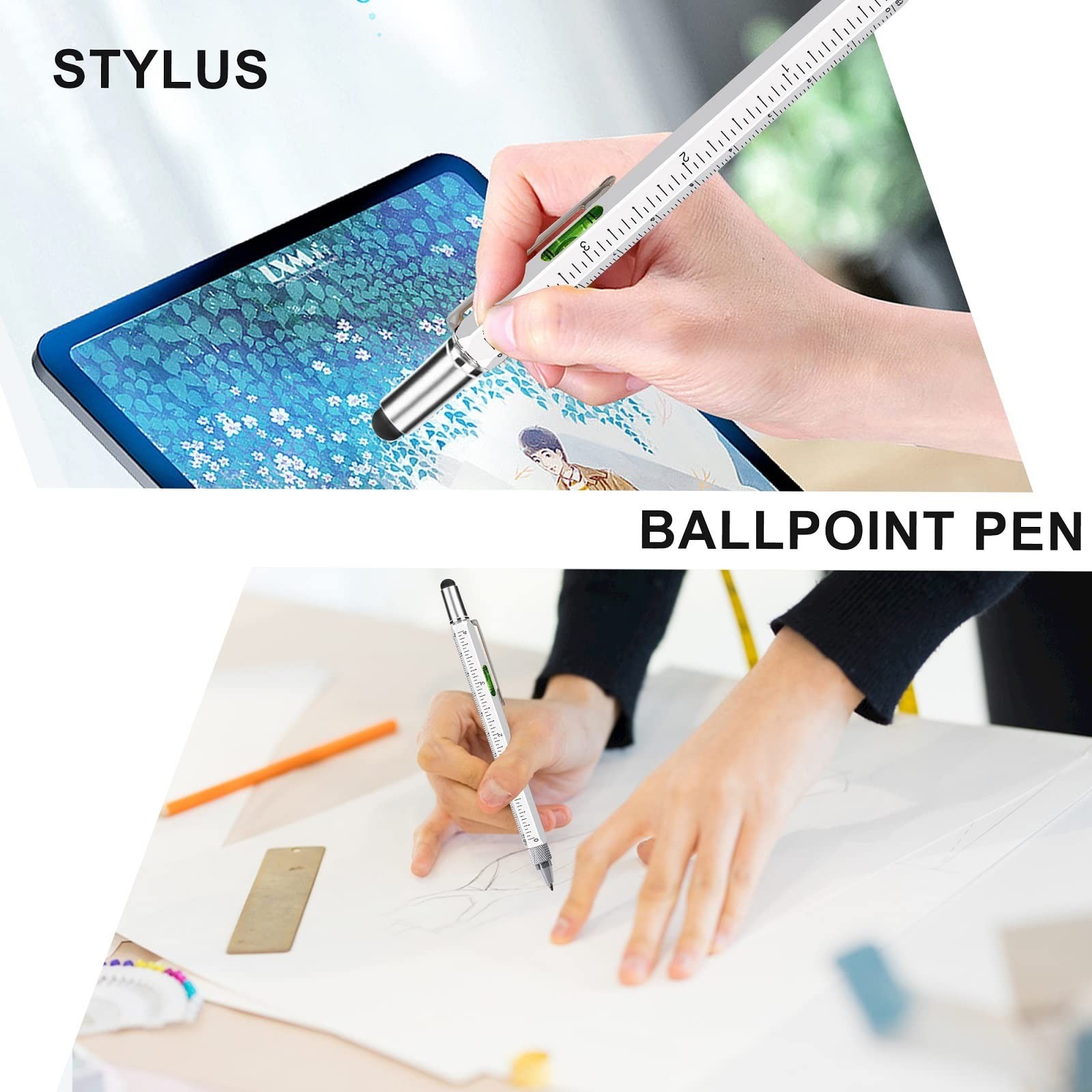 Pen Gifts for Men, Cool Gadgets 6 in 1 Multitool Pen, Stocking Stuffers for M…