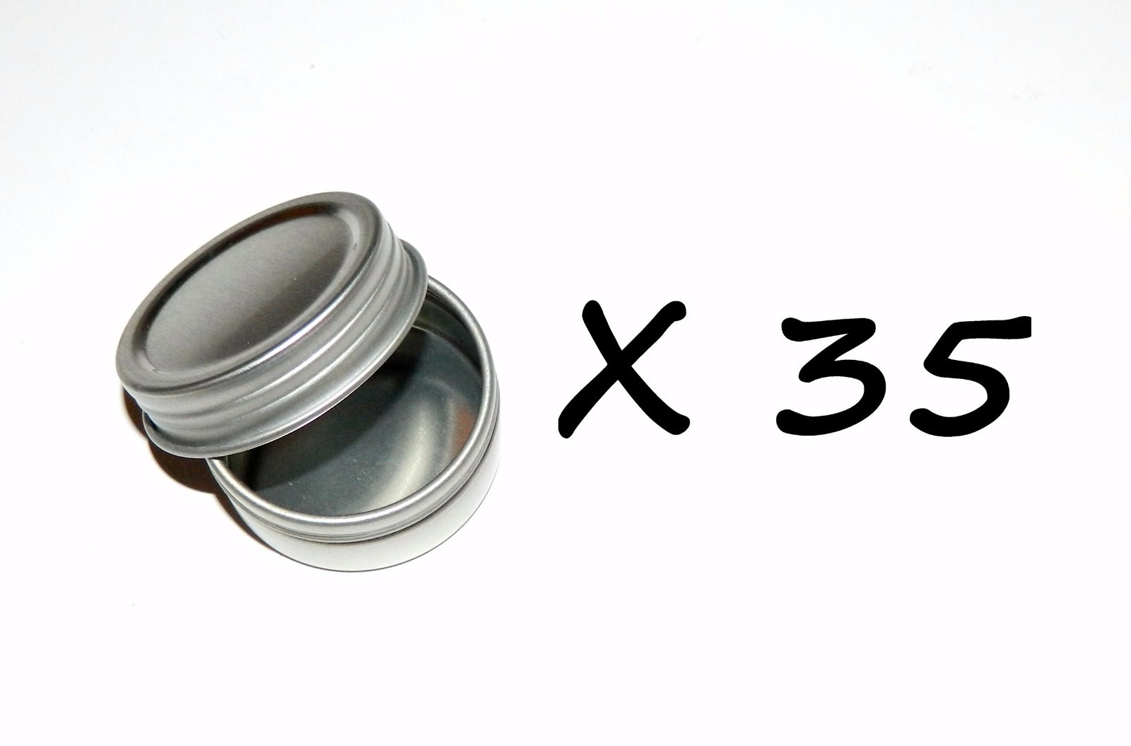 35 X 1/2 oz. Round Shallow Survival Tin Can With Screw Top Lid – Use With Crafts