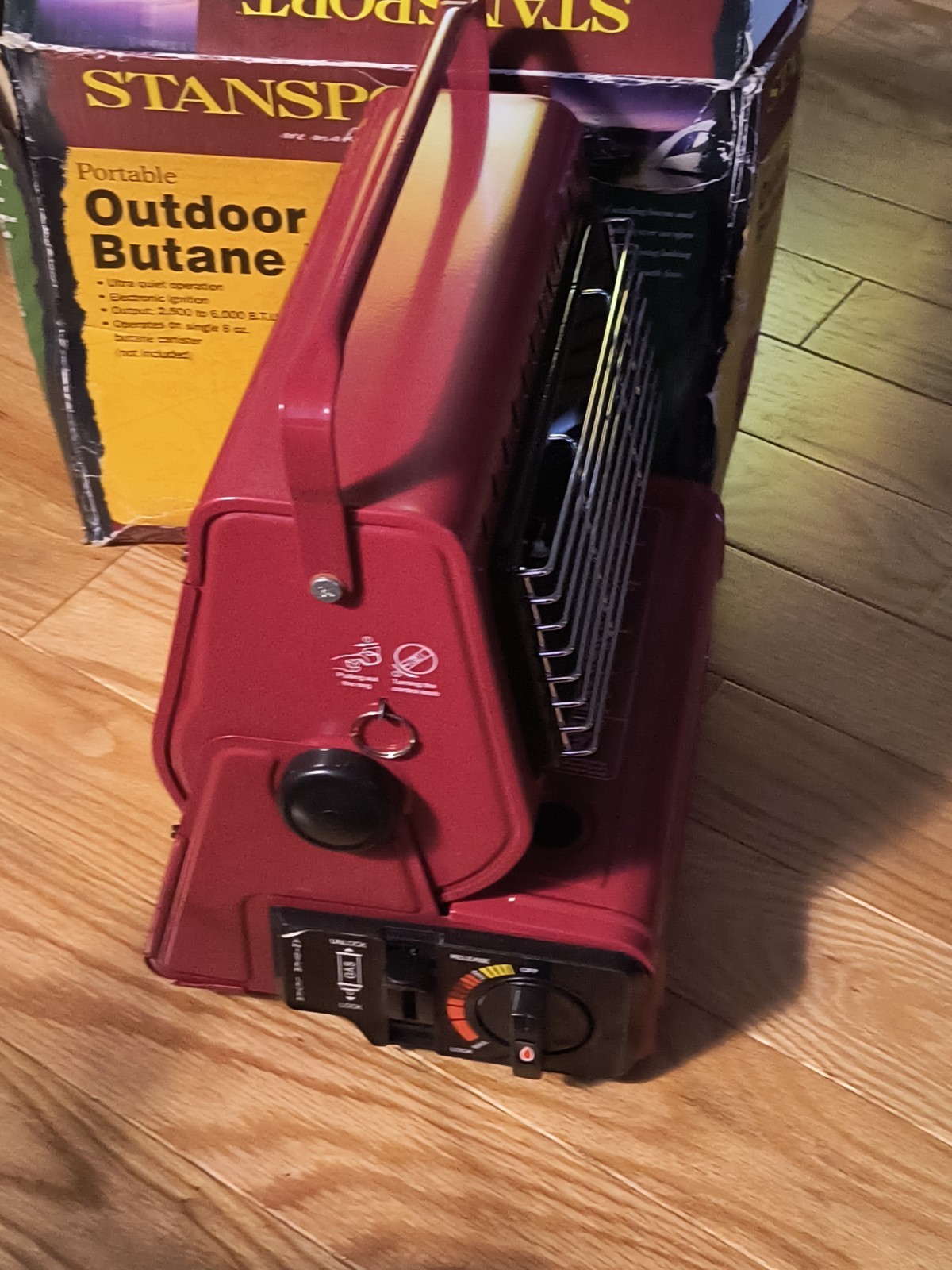 Out Door Portable Butane Heater 2,500-6,000 BTU Heat Source Survival Tools NOS
