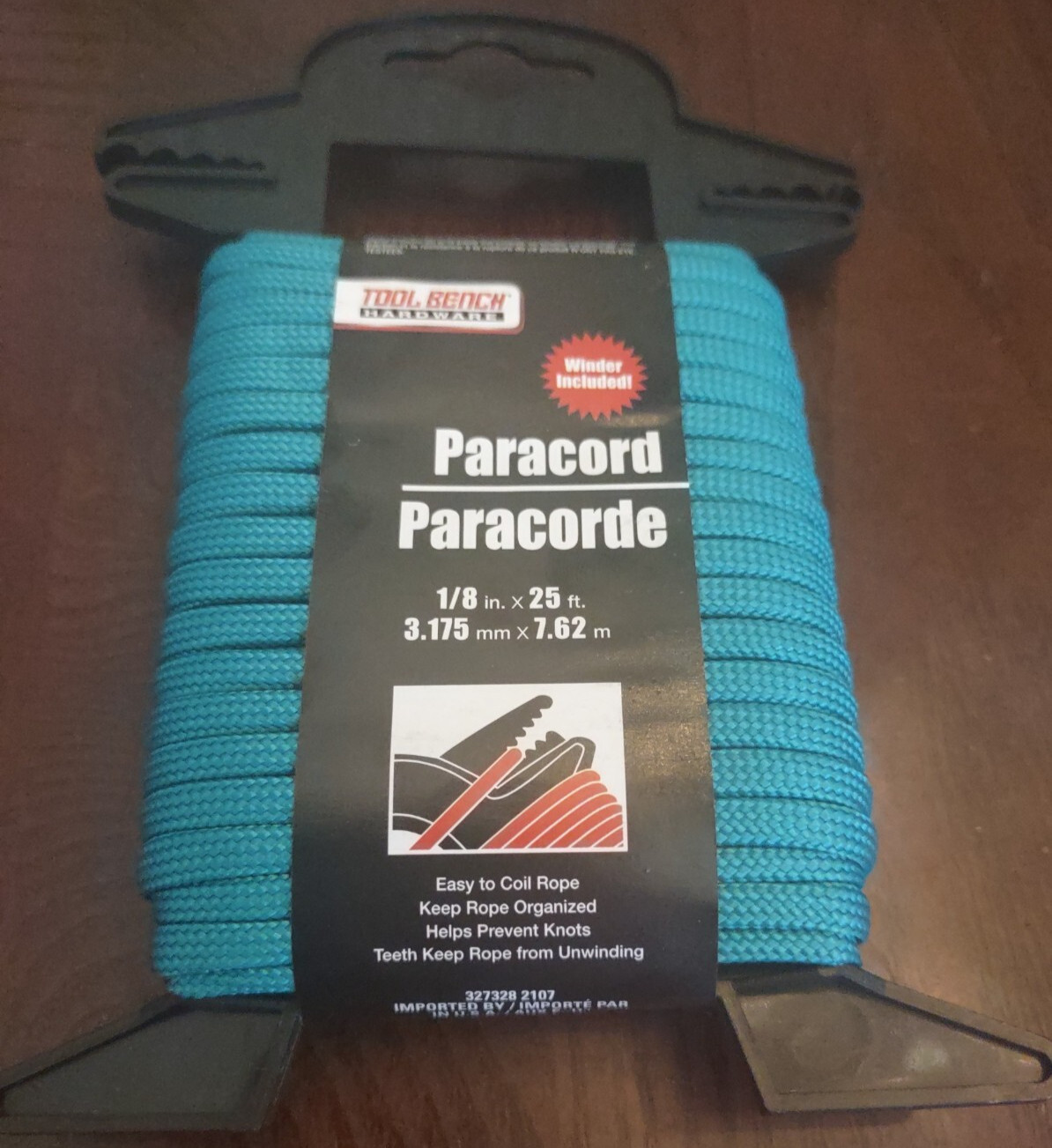 Paracord Teal 1/8 In. X 25 Ft. Winder Included
