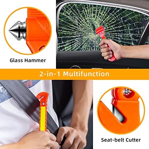 20 Pack Emergency Window Breaker & Seat Belt Cutter, Safety Hammer Survival Tool