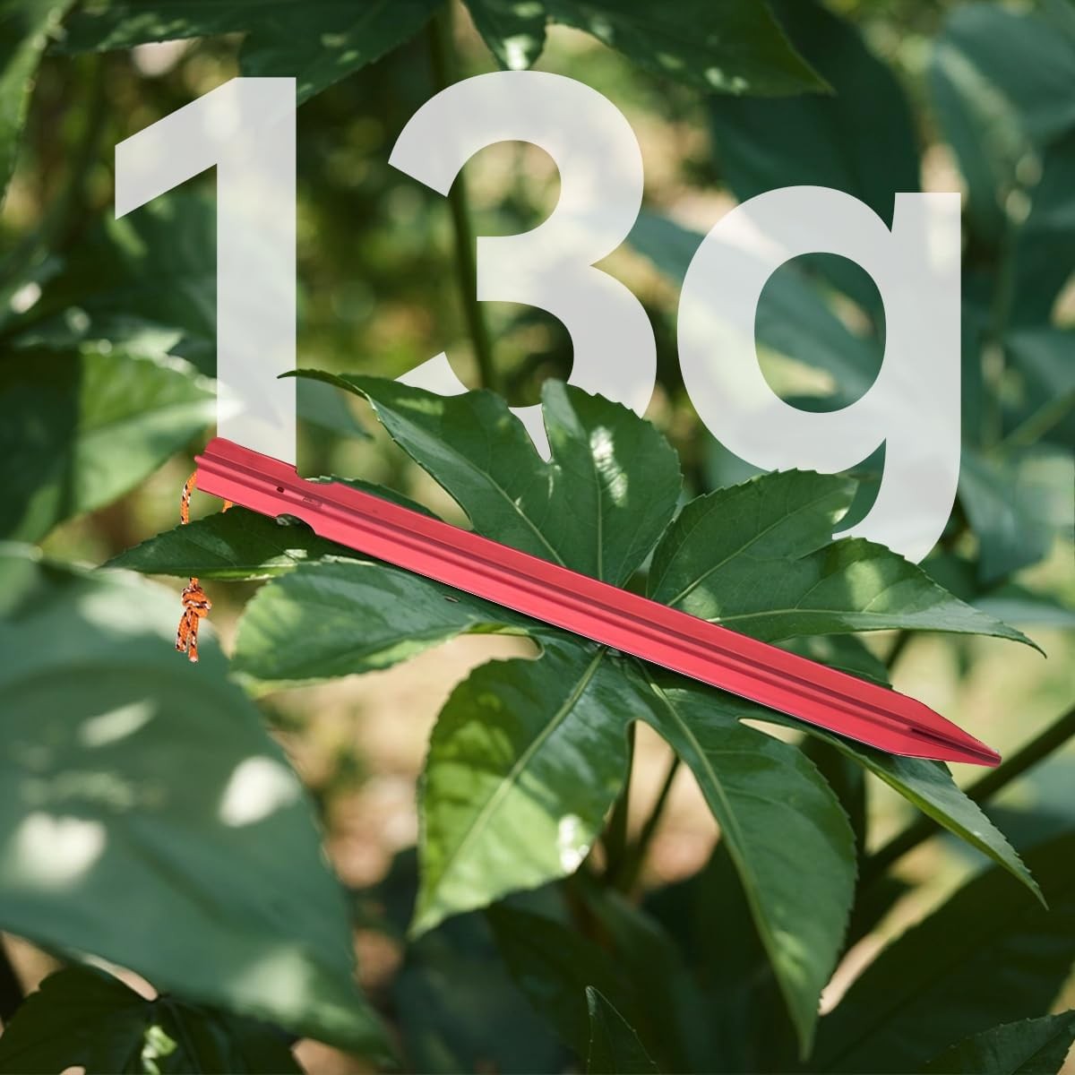 Keovoker 12 Pack Tent Stakes, 7-inch Ultralight Aluminum Ground Pegs with Red