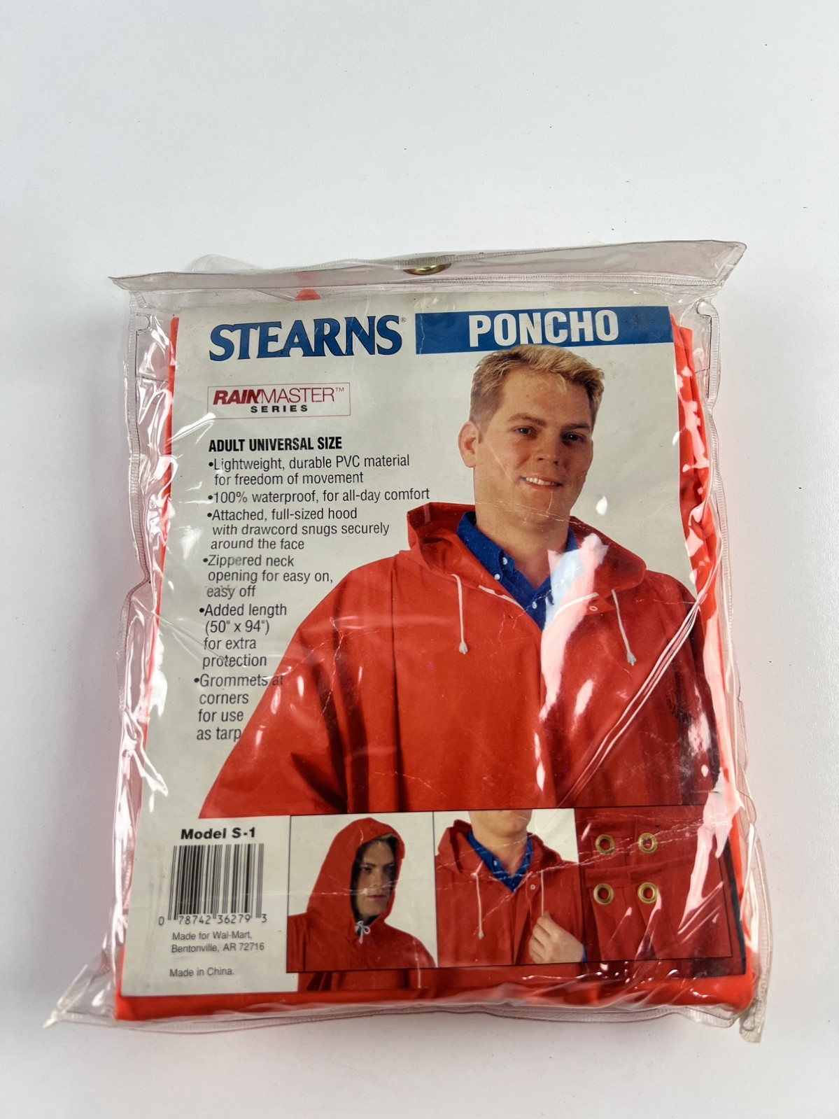 Stearns Lightweight Rainmaster Series Poncho Orange S-1 Adult Universal Size