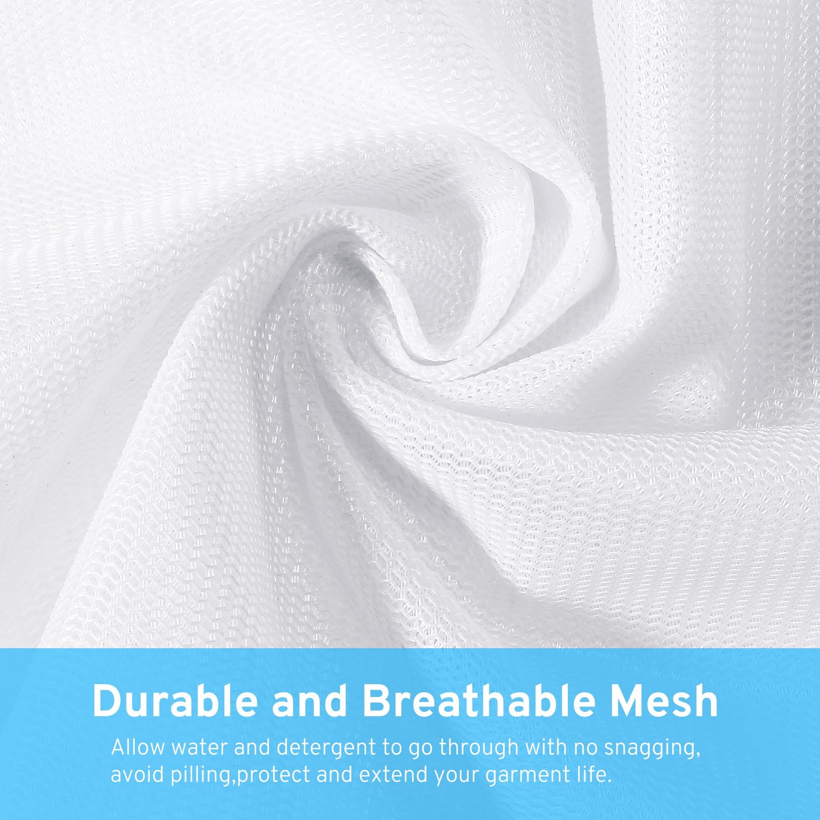 Ultimate 7 Pack 6 Size Mesh 1*XL+1*L+2*M+1*S+2*Bra Bags_Fine Mesh, White