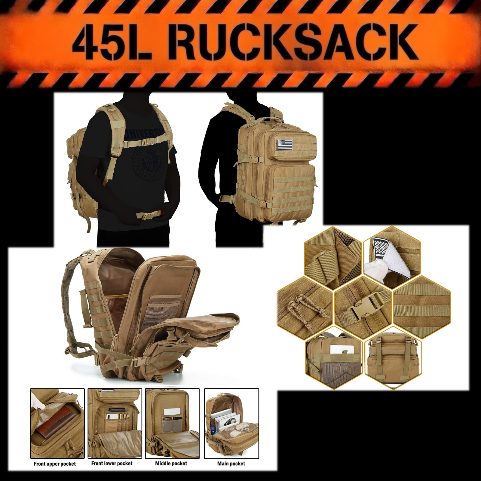 72+ Hour 4-Man Emergency / Survival Kit / Bug Out Bag / Tactical Backpack