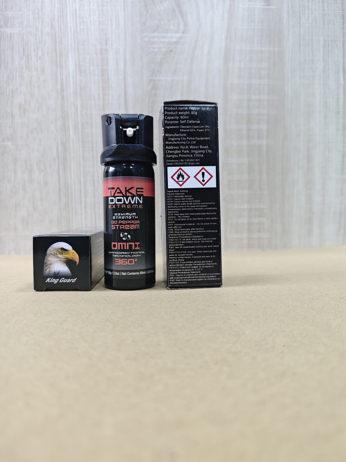 1/3/5 Pack Mace Take Down Omni 360 Pepper Spray 60ml 2oz Self Defense Protection