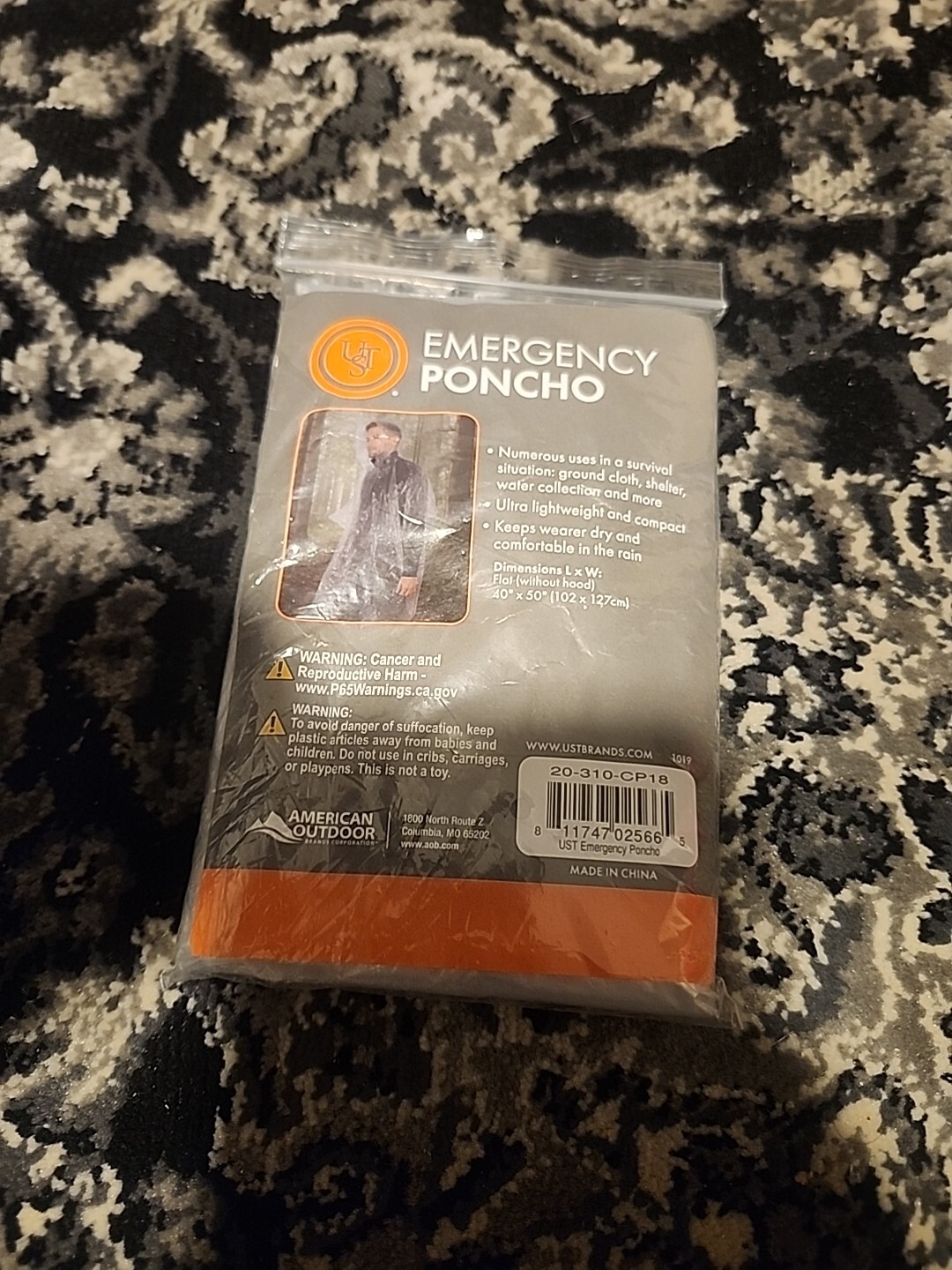 Emergency Hooded Rain Poncho Adult Disposable Camping Hiking Waterproof NEW