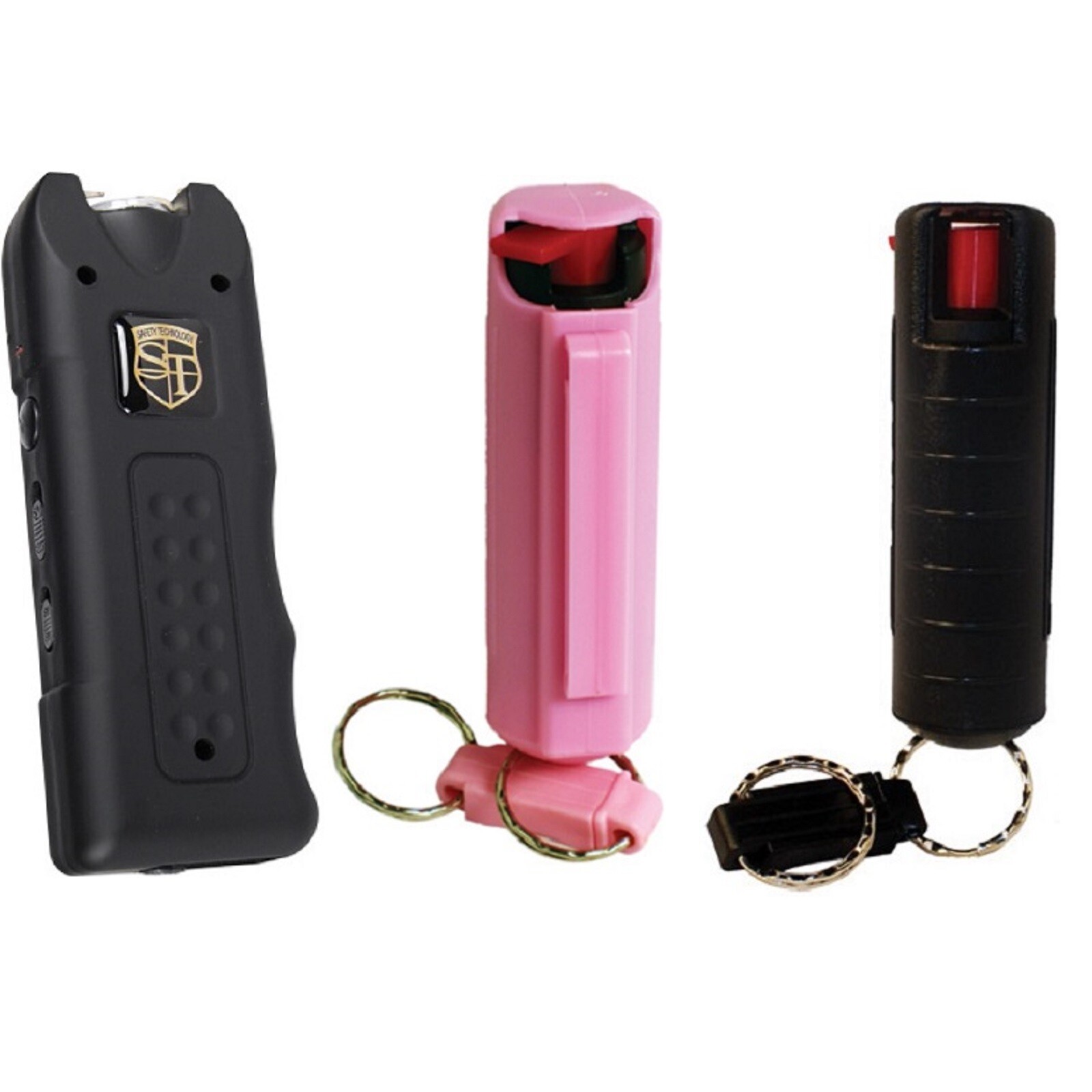 Self Defense Combo-MultiGuard 120 DB Siren-80 MV-Pepper Spray Hardcase Key Ring