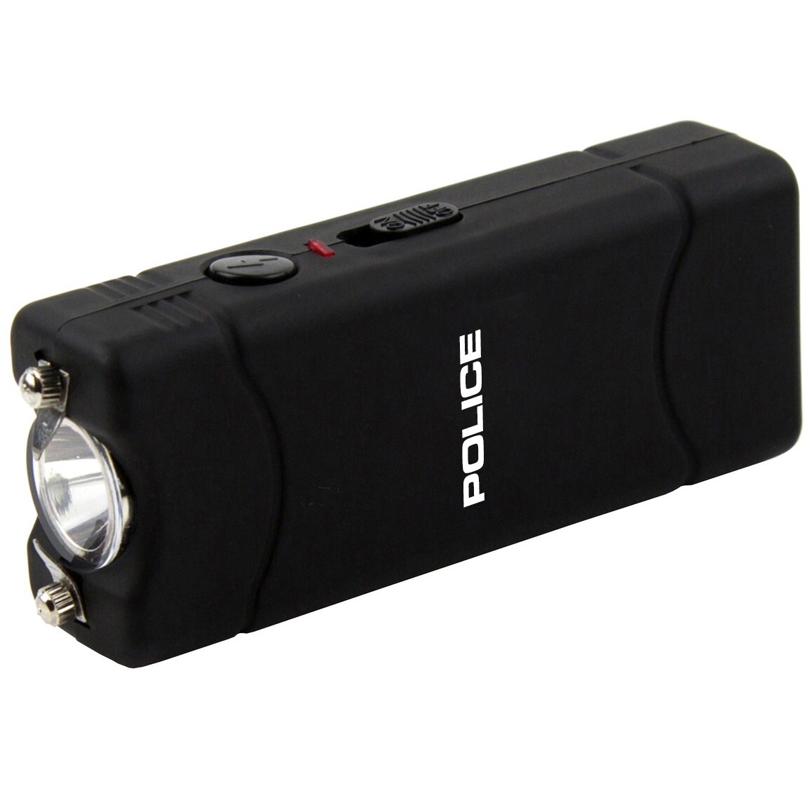 Black 801 Stun Gun High Voltage Rechargeable Flashlight for Personal Safety