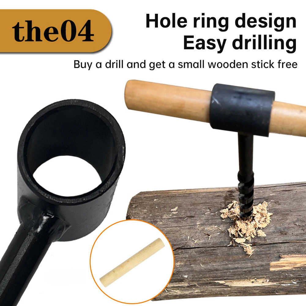 Carbon Steel Manual Auger Manual Survival Drill Center Drill Outdoor Hand Drill