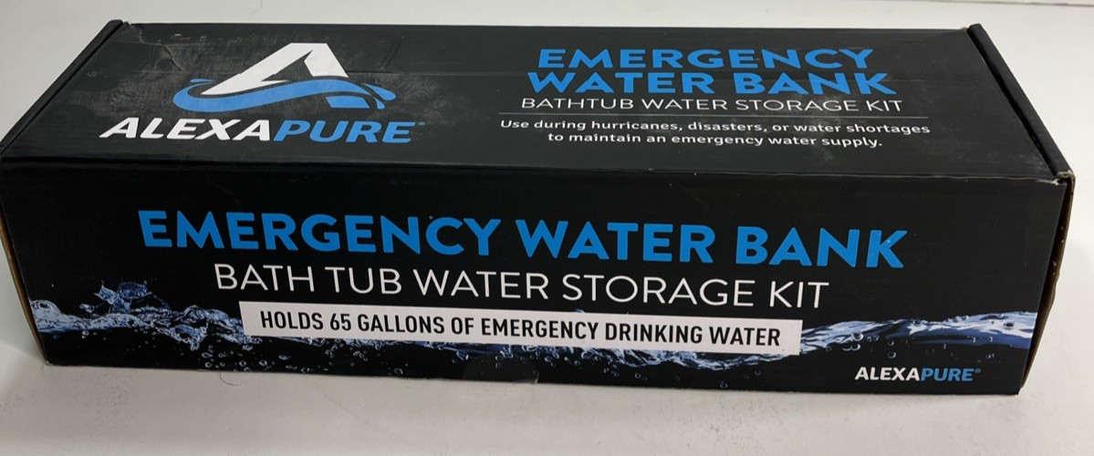 Alexapure Emergency Water Bank Storage With Pump, Heavy Duty, 65-Gallon New