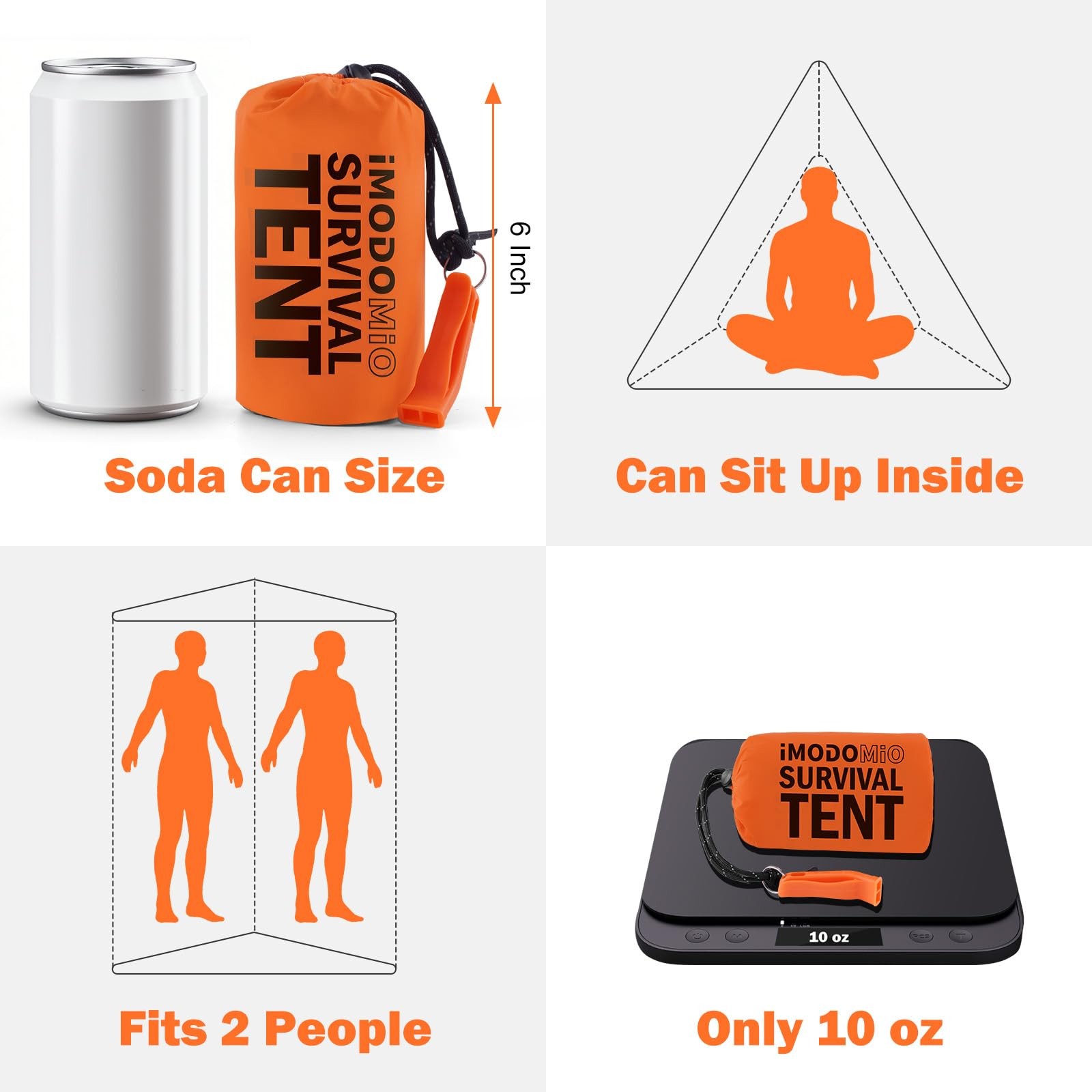 Life Emergency Tent Survival Shelter – 2 Person Mylar Emergency Shelter Tube …