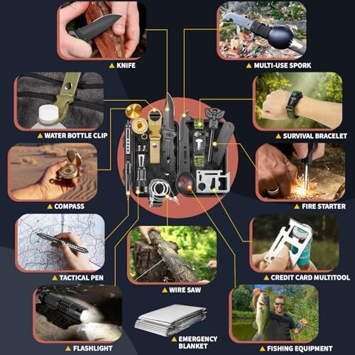 14-in-1 Men’s Survival Kit – Ultimate Outdoor Essentials for Camping & Adventure