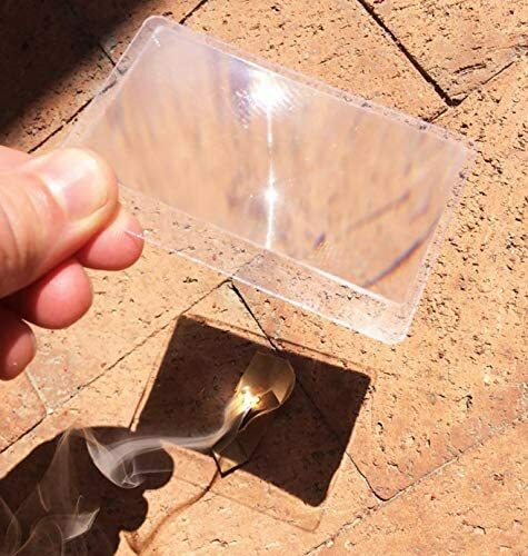 Blackett Solar Emergency Fire Starter, Credit Card Sized Fresnel Lens, 10 Pack