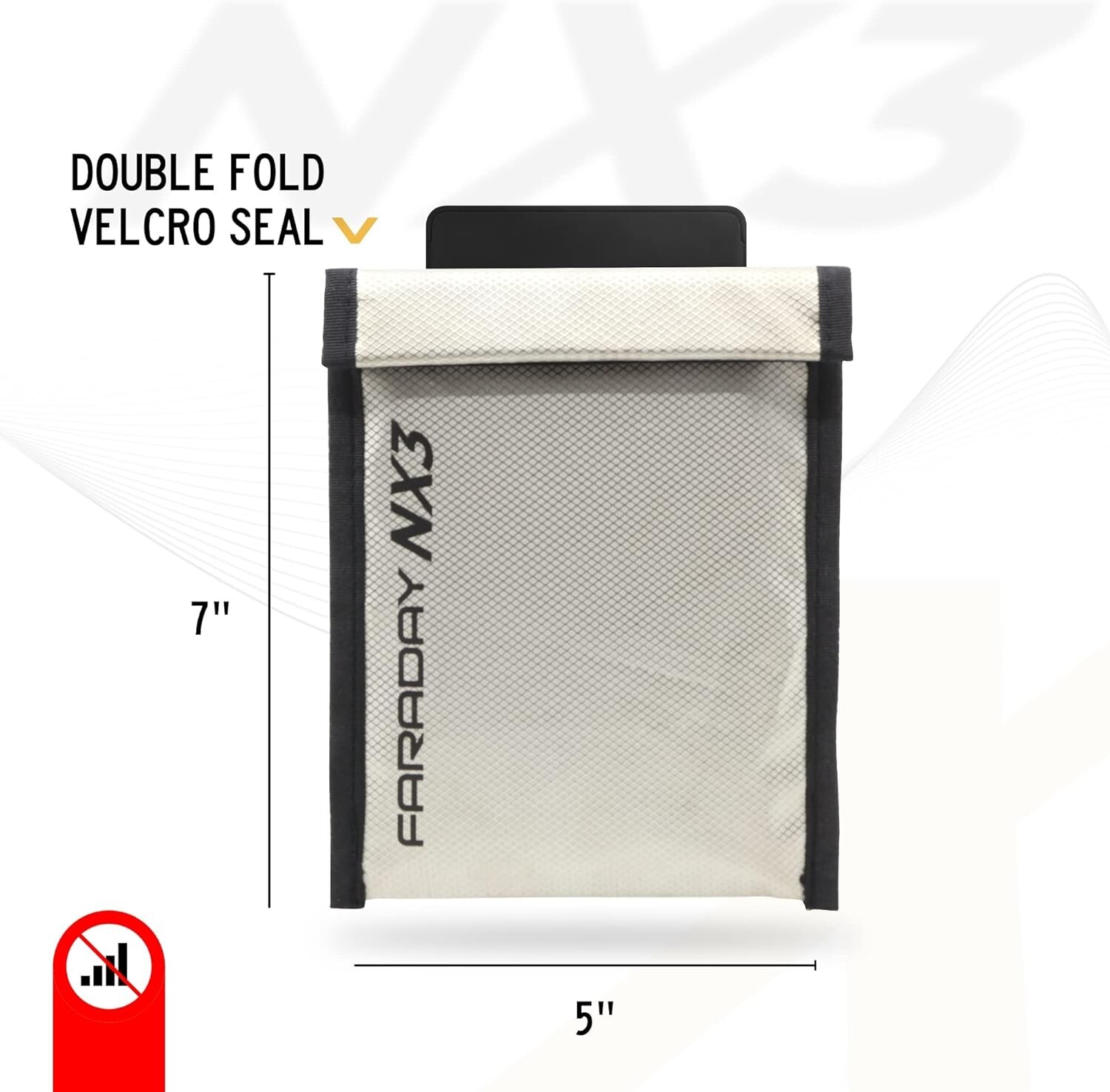 Triple Layer CYBER Fabric Bag Sleeves Pouch Signal Shielding,AntiHacking,EMP Bag