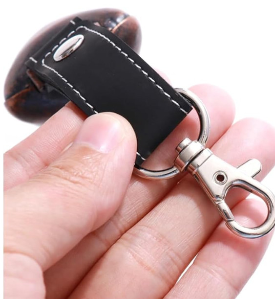 2Pcs ZORZO Loud Bear Bells Hangable PU Leather Keychains Hiking Camping Trekking