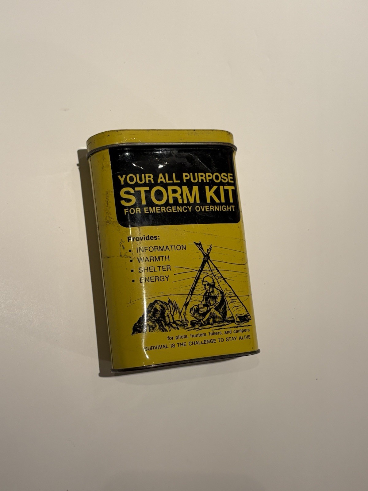 Storm Kit Survival Tacoma Mountain Rescue Unit Filled Container Tin Vintage