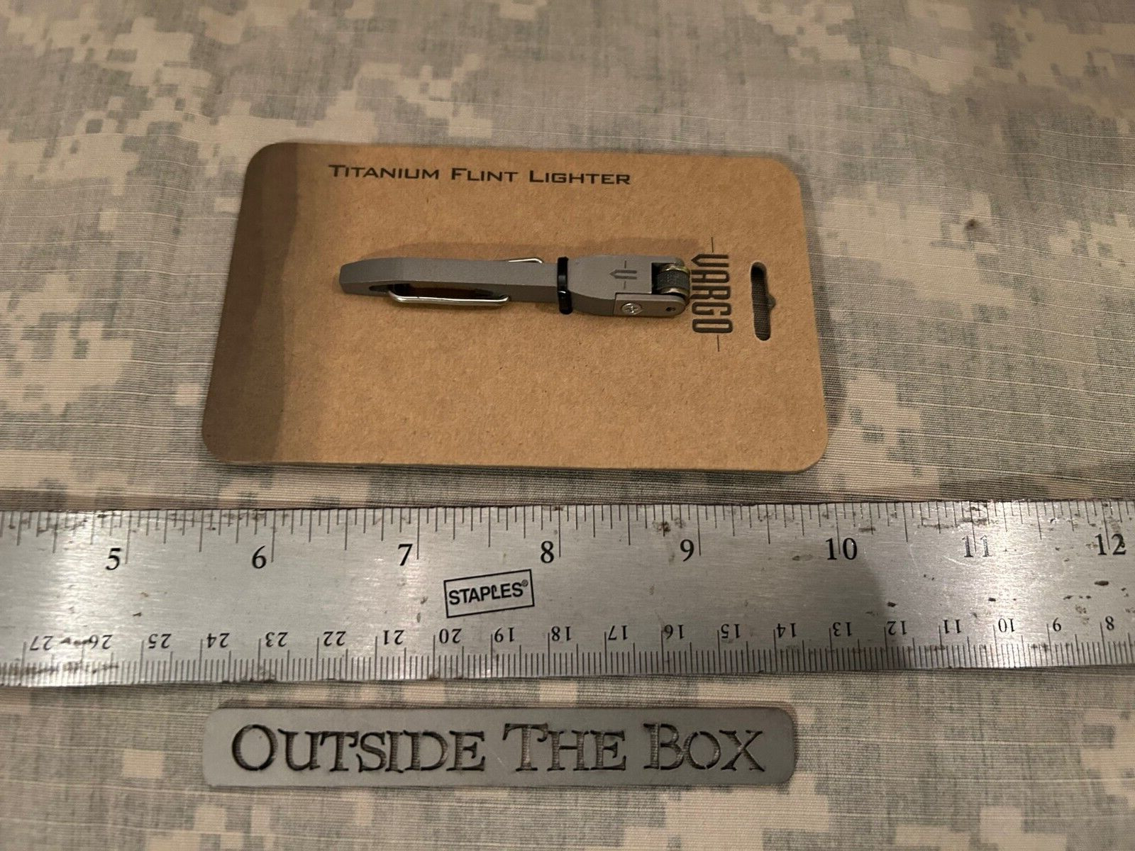 Emergency/Survival: Vargo Titanium Flint Lighter, FIRE STARTER – ONLY 0.3 OZ