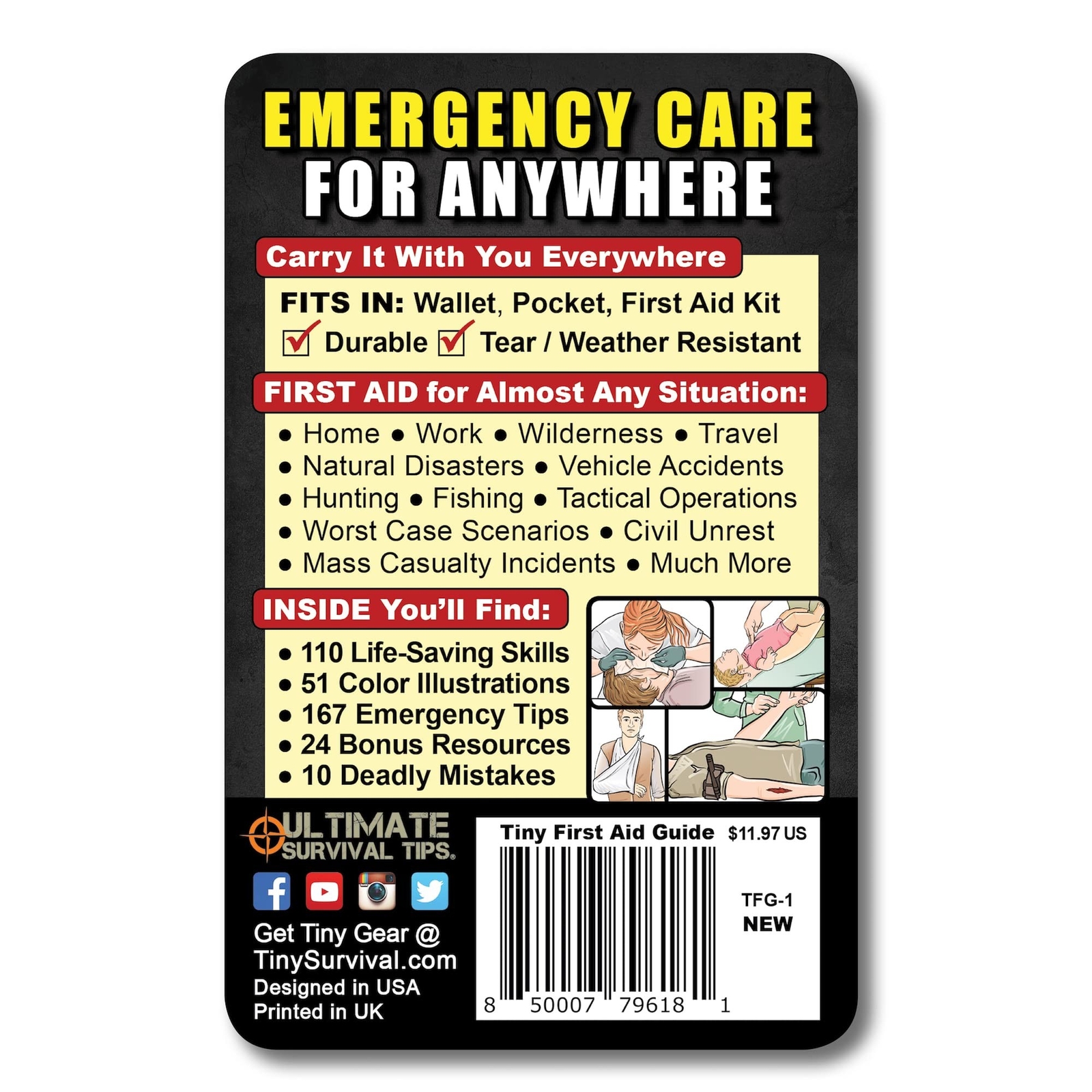 Tiny First Aid Guide: Emergency Medical Care for Anywhere – Step-by-Step, Poc…