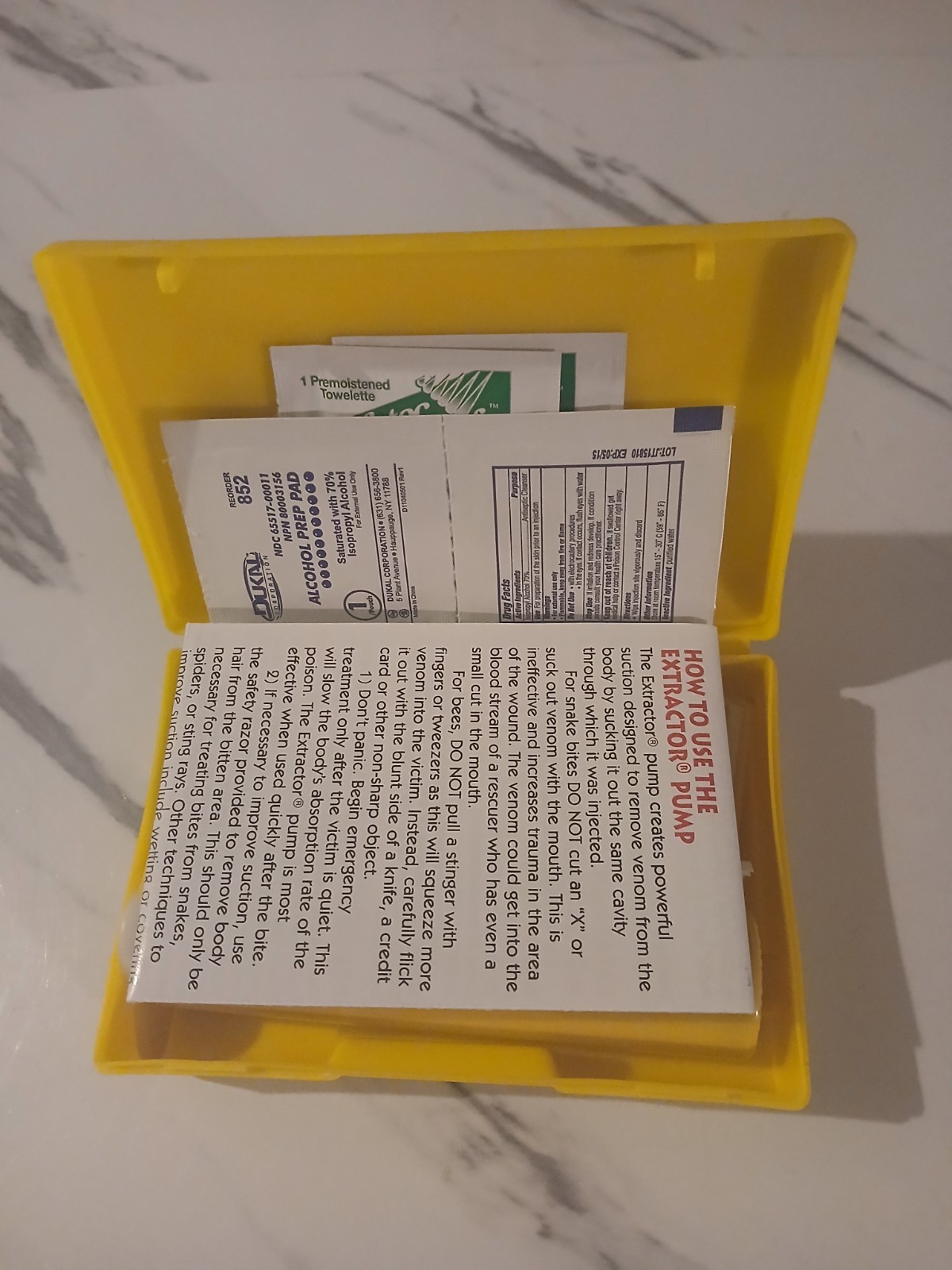 Sawyer The Extractor Bite and Sting Kit. Camping First Aid Supplies