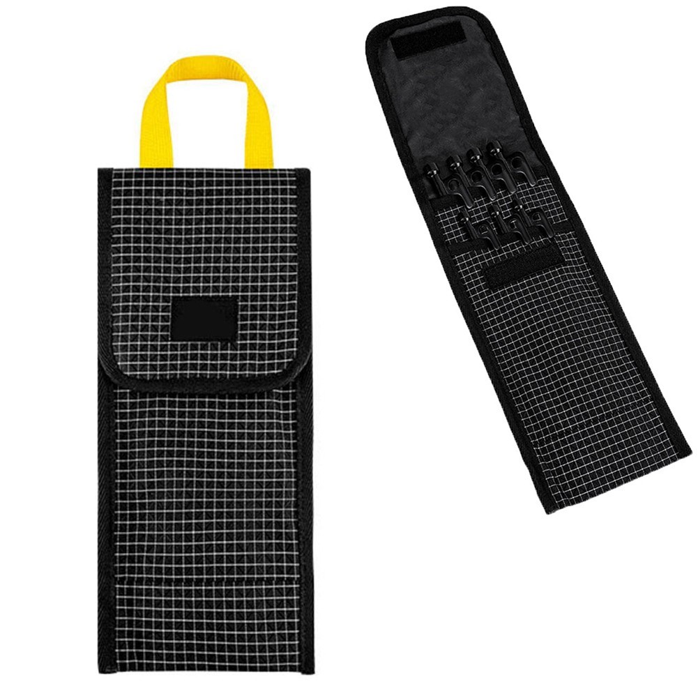 Tent Nail Storage Bag for Outdoor Use Featuring Integrated Hammer Compartment
