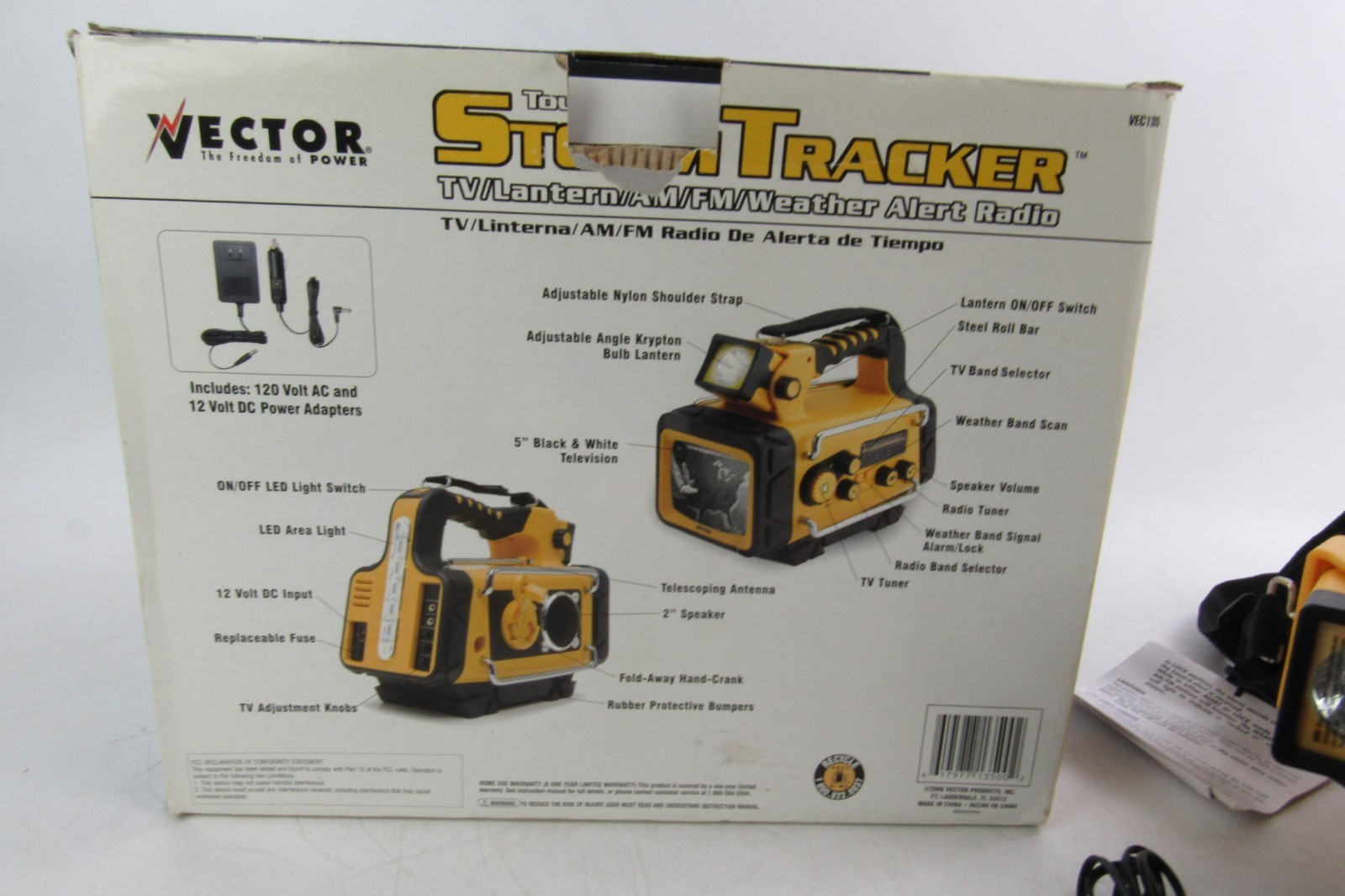 VECTOR VEC135 Storm Tracker TV Radio Weather Alert NEW OPEN BOX WORKS SEE VIDEO