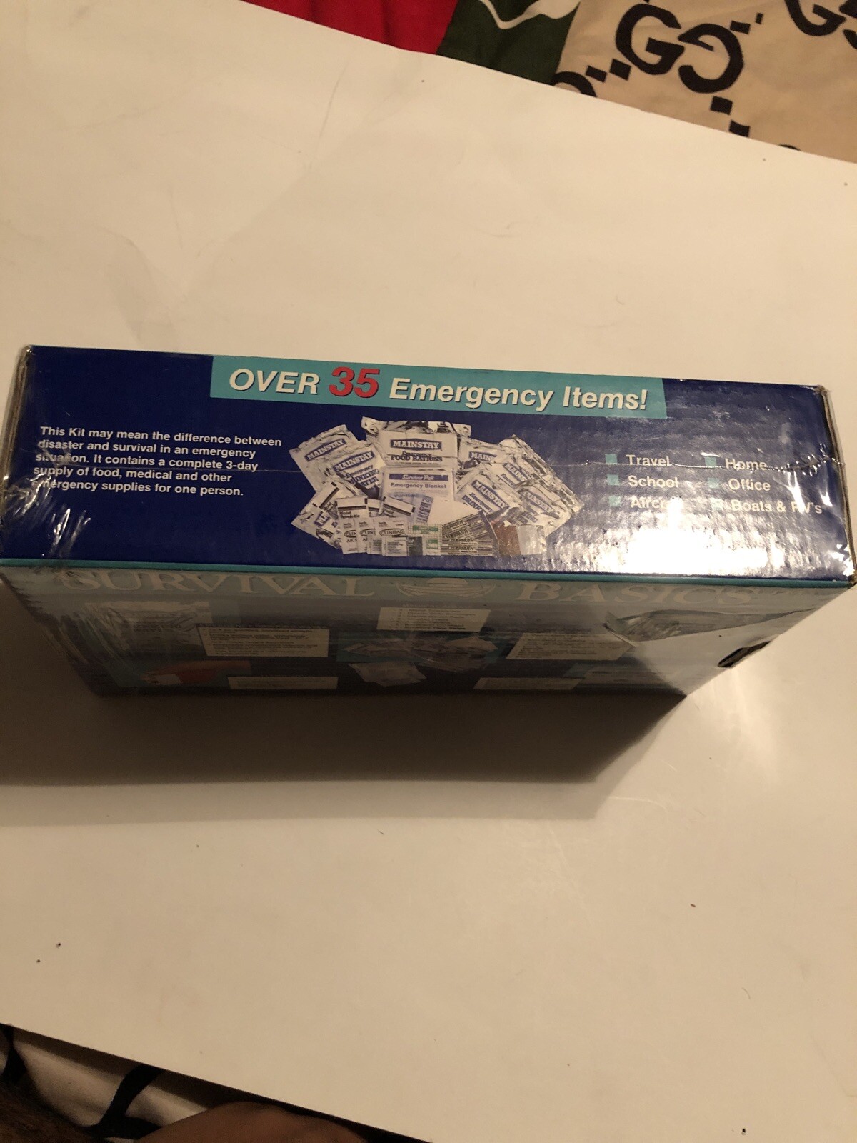 SURVIVAL BASICS BASIC EMERGENCY PREPAREDNESS KIT SB-01 SUSTAINS 1 PERSON 3 DAYS